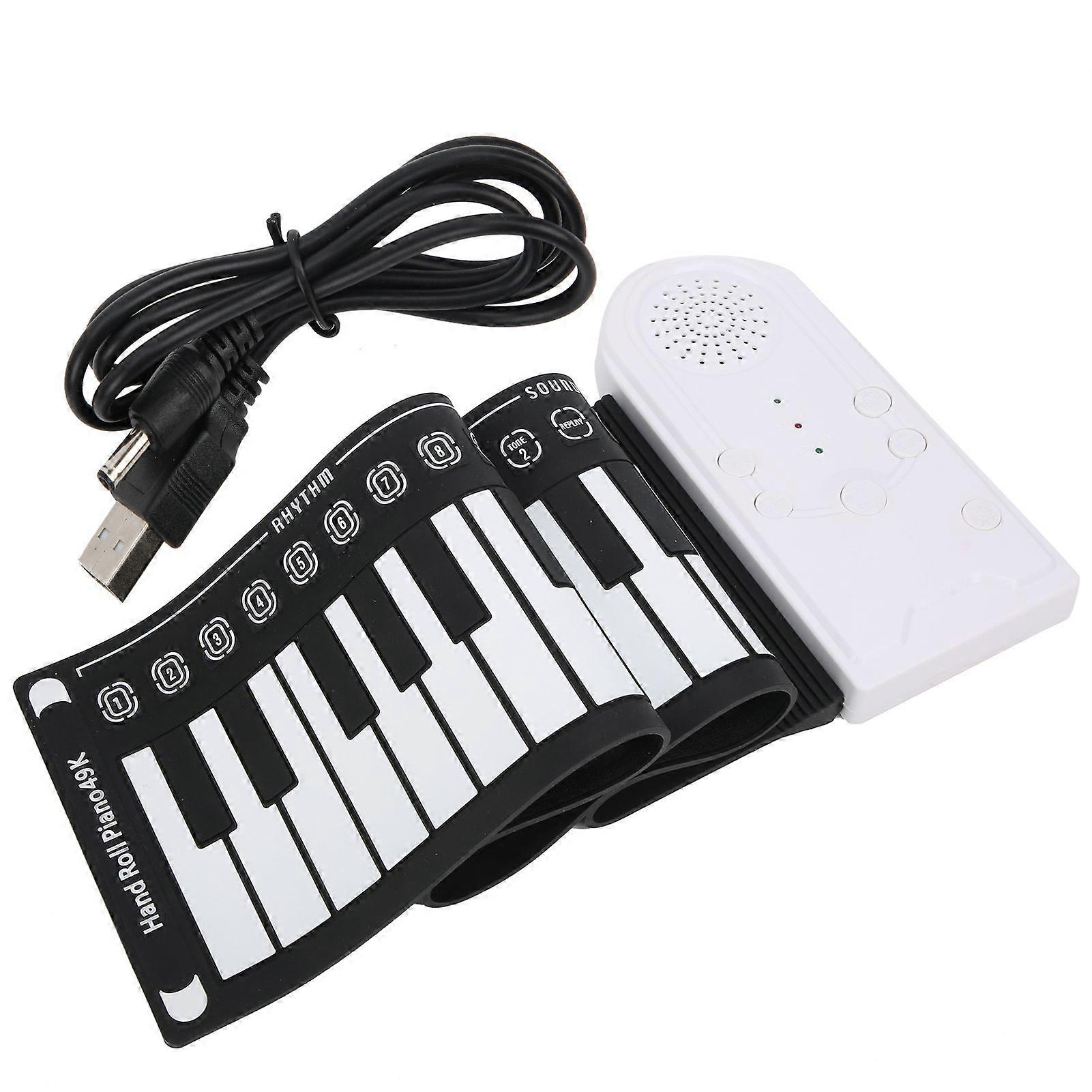Electric Piano Keyboard 49 Keys Portable Folding USB Rechargeable Beginners Gifts