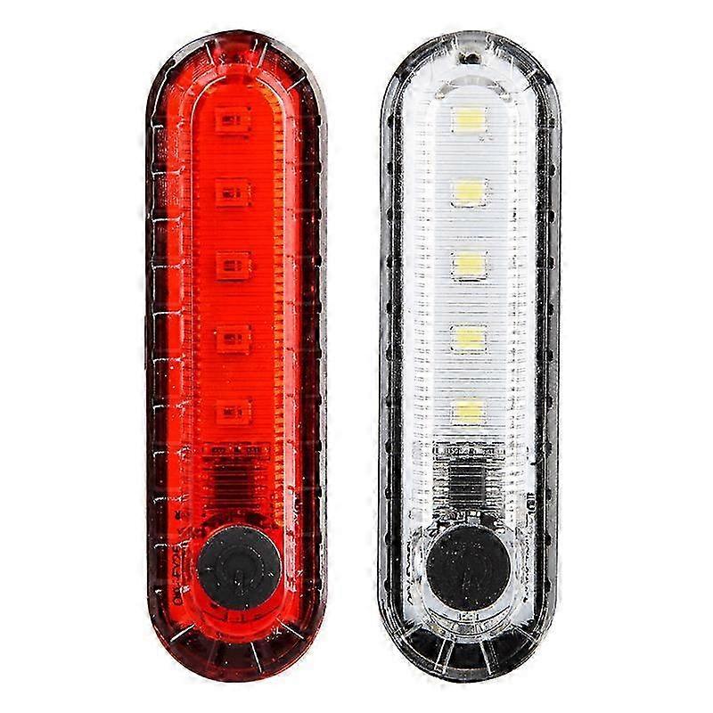 1/2Pcs Motorcycle LED Taillights USB Charging Safety Warning Light ...