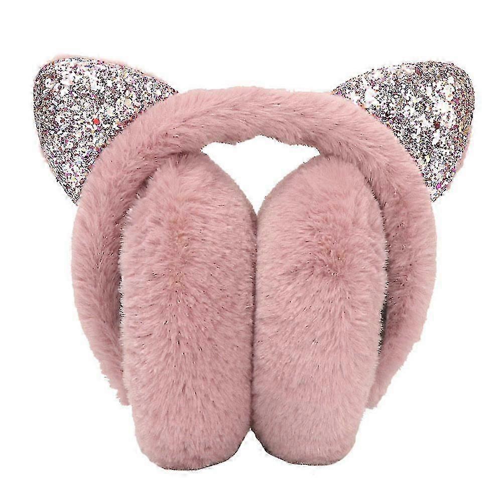 Adorable Sequin Earmuff Foldable Ear Warmer Protective Winter Earmuff Winter Accessory-FCY