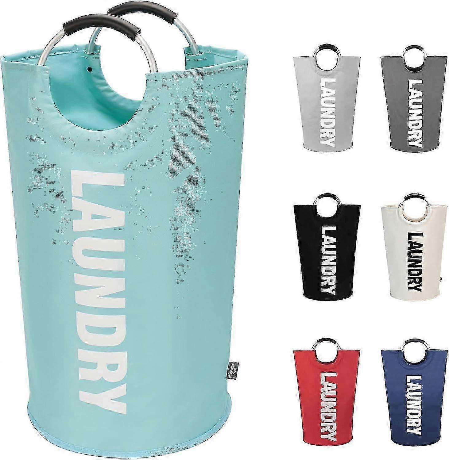 90L Large Collapsible Laundry Basket, Freestanding Foldable Clothes Hamper