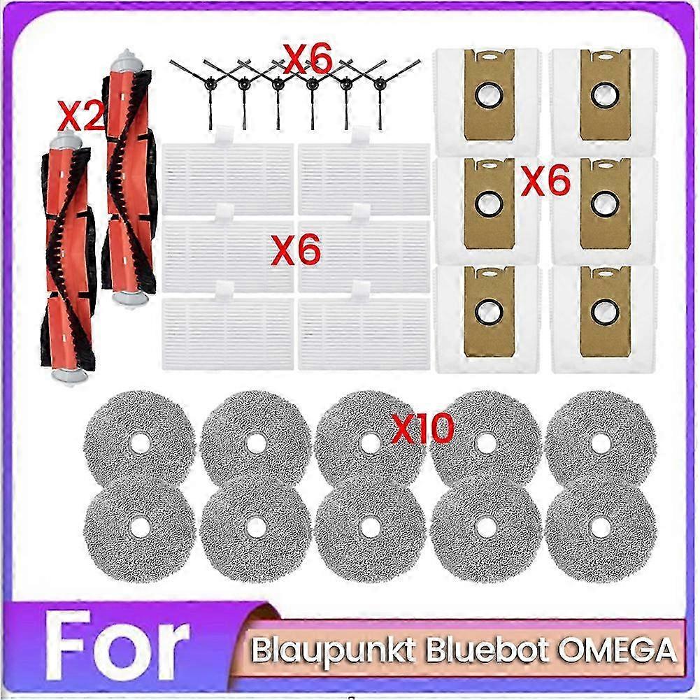 30PCS Brush Dust Bag Filter for Blaupunkt Bluebot OMEGA Vacuum