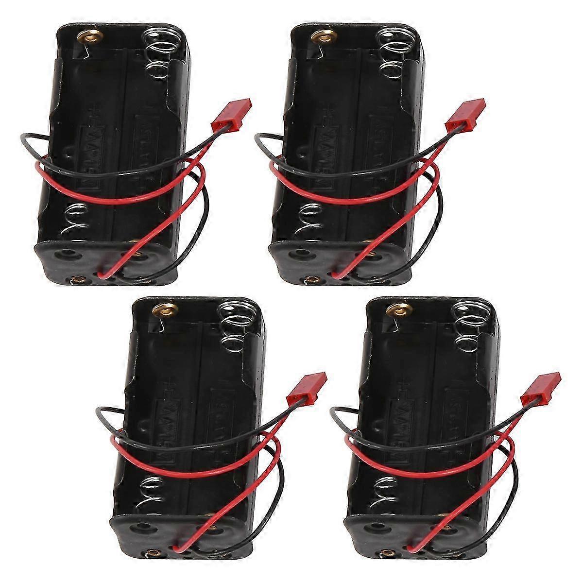 4Pack 6V 4XAA Battery Container Case for Redcat 1/8 1/10 RC Car