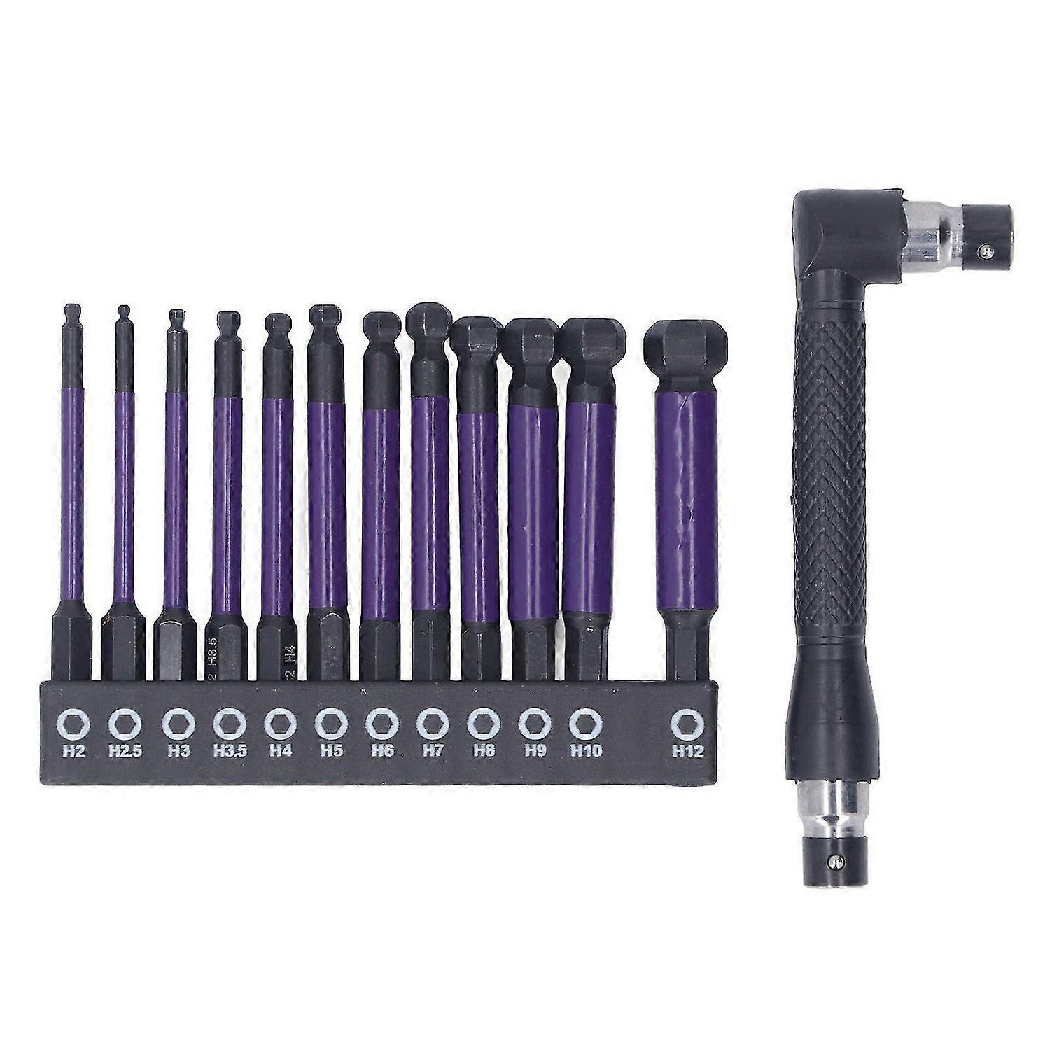 High quality [13-piece set] Hexagon socket ball head screwdriver 1/4 hexagon