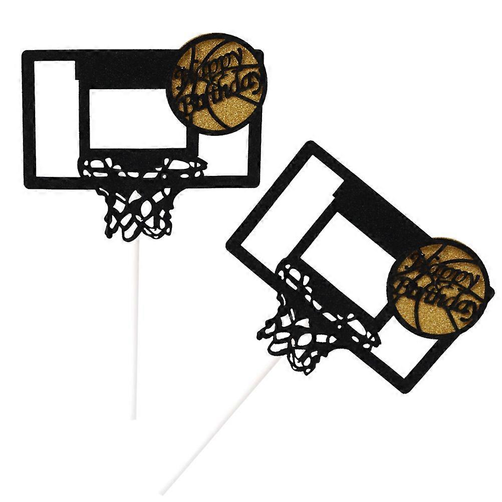 Basketball Cake Topper for Birthday Parties and Decorations Made of Paper Multi 6pcs