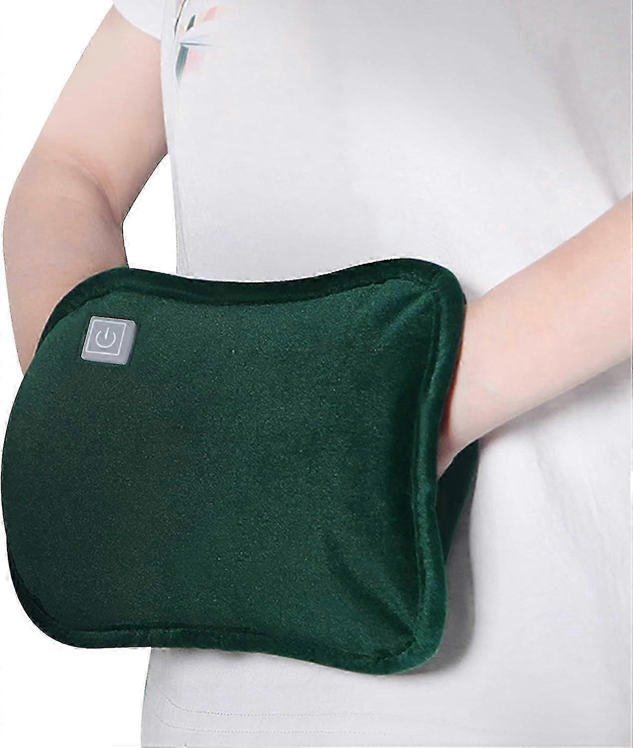 Foldable hot water bottle with flannel cover, super light electric USB heating