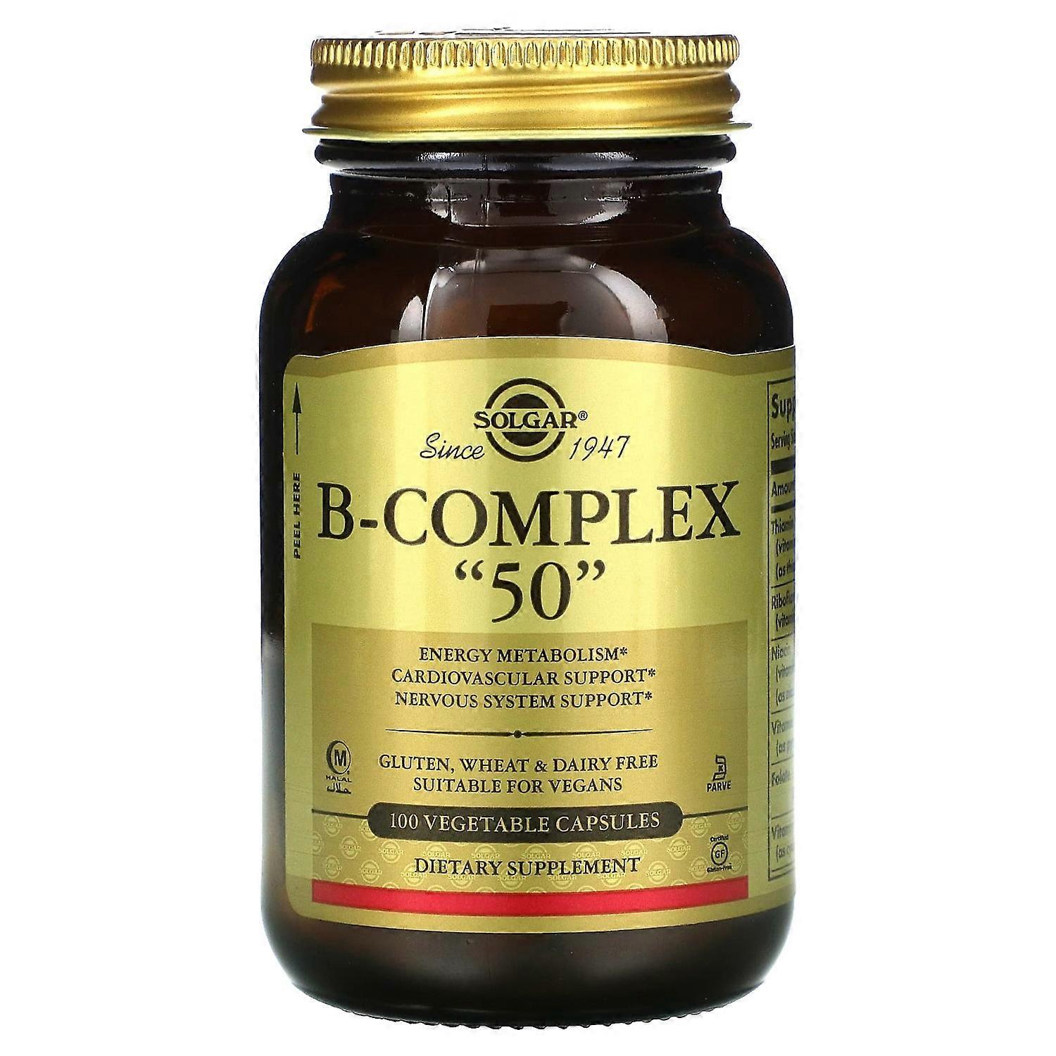 Solgar, B-Complex "50", 100 Vegetable Capsules