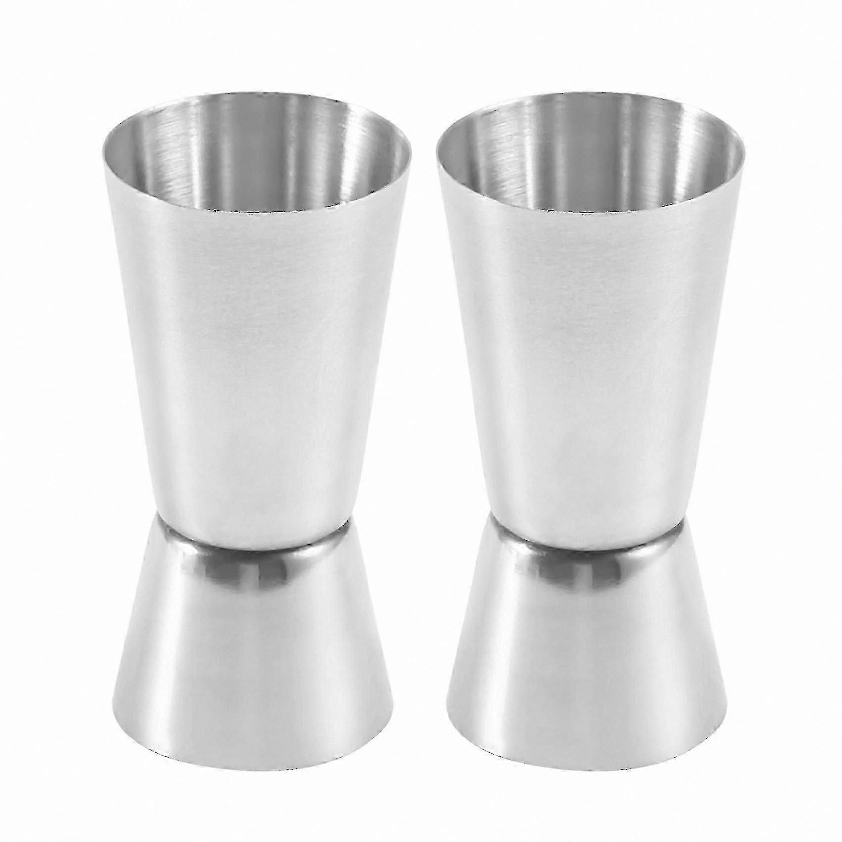 Stainless Steel Dual Measuring Jigger 25ml and 50ml for Professional Cocktail Making and Bartending