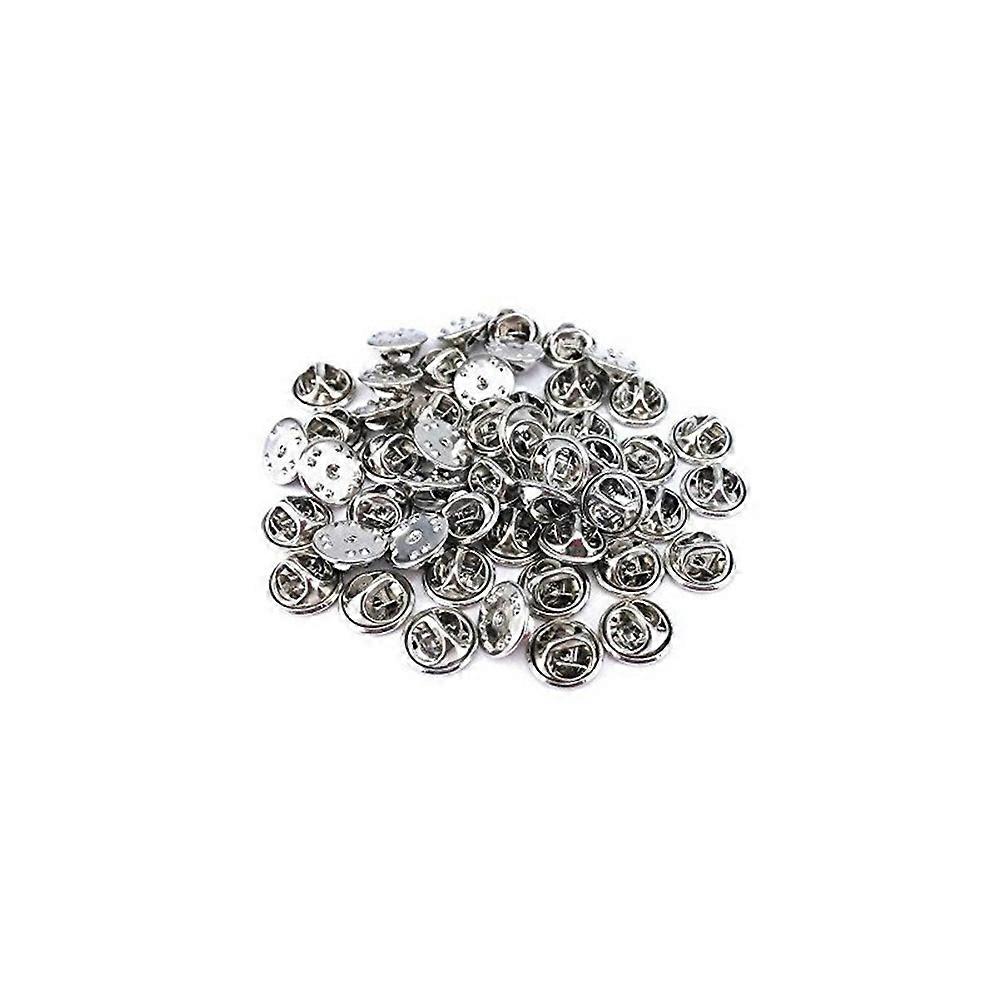 Tie Tacks Clutch Pin Backs Silver for Locking Pin Keeper Replacement 300Pcs