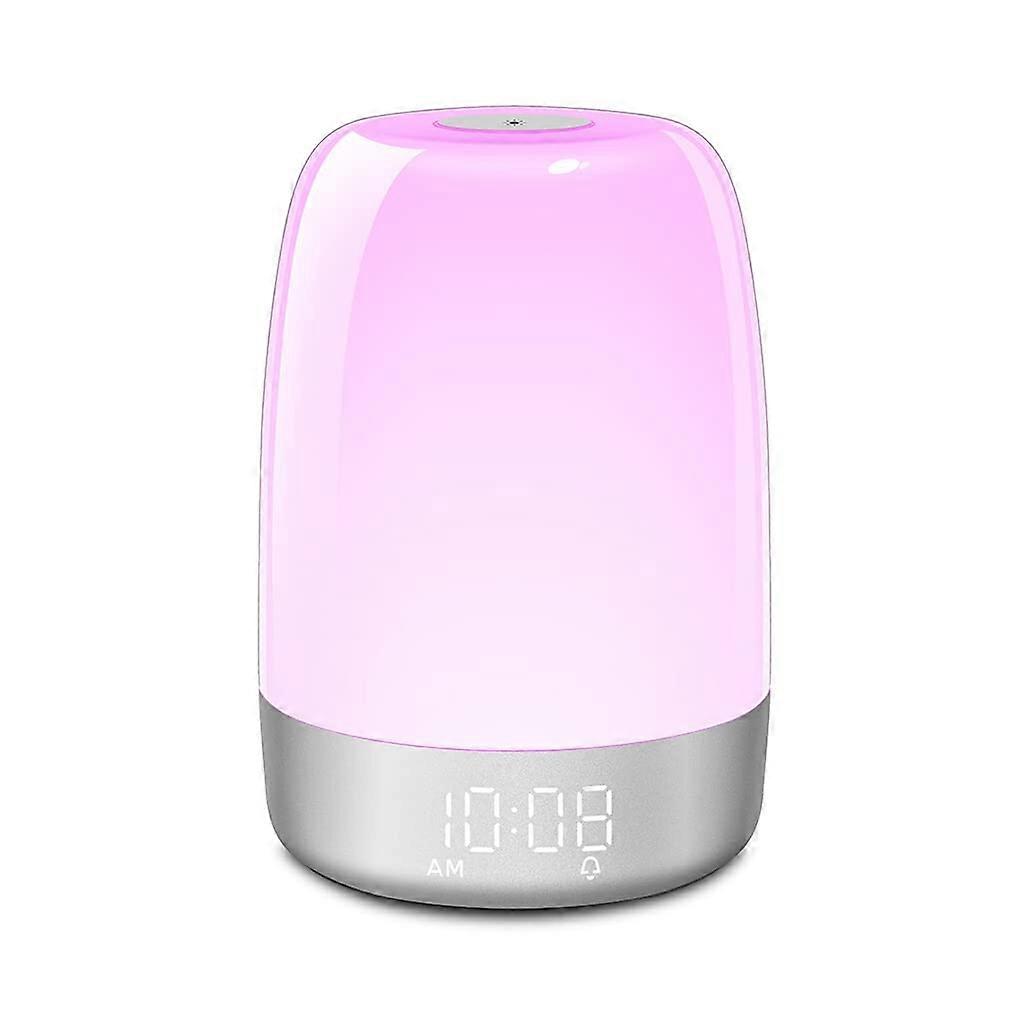 WakeUp Night Light Sunrise Simulation 3Way Dimmable Bedside Lamp, Bedroom Ambient Light, Time Screen, Sleep Aid