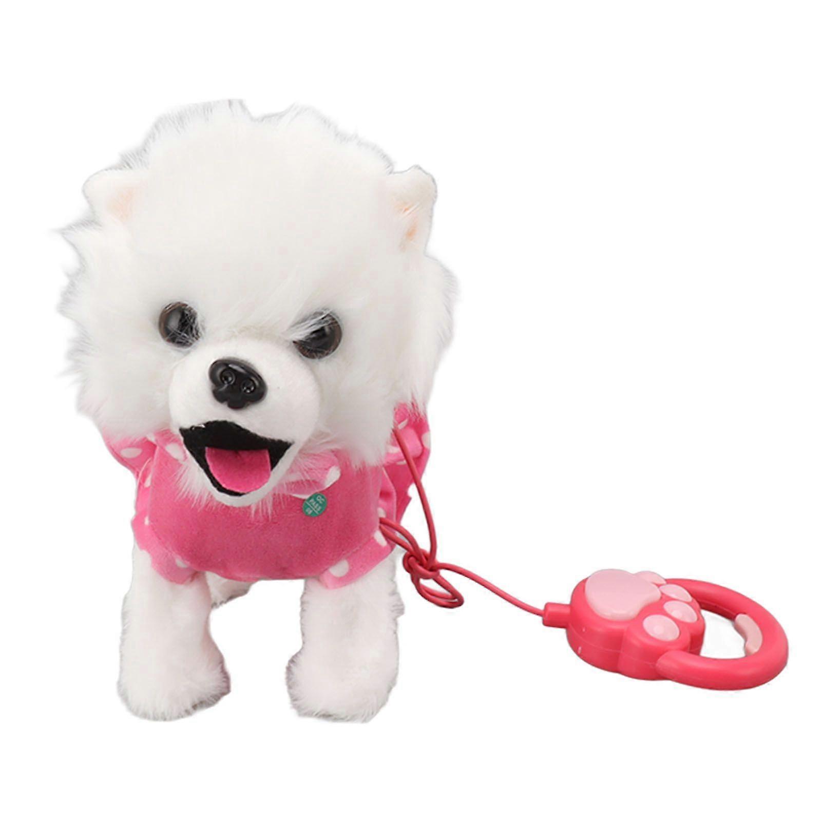 Electronic Plush Dog Interactive Puppy Singing Walking Toy with Remote Control Leash Kids Toddler Birthday Gifts Pink