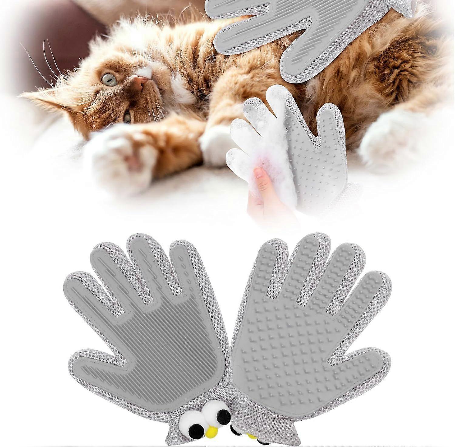 2 in 1 Pet Hair Removal Glove for Dogs, Effective Grooming Glove, Cats Bath and Massage Tool for Dogs, Cats, Horses and Rabbits, 1 Piece