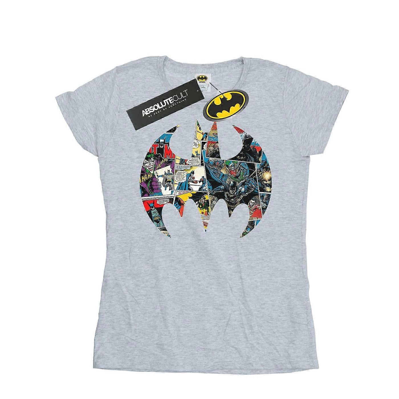 Camiseta de Algodão com Logo do Batman da DC Comics para Mulheres/Mulheres