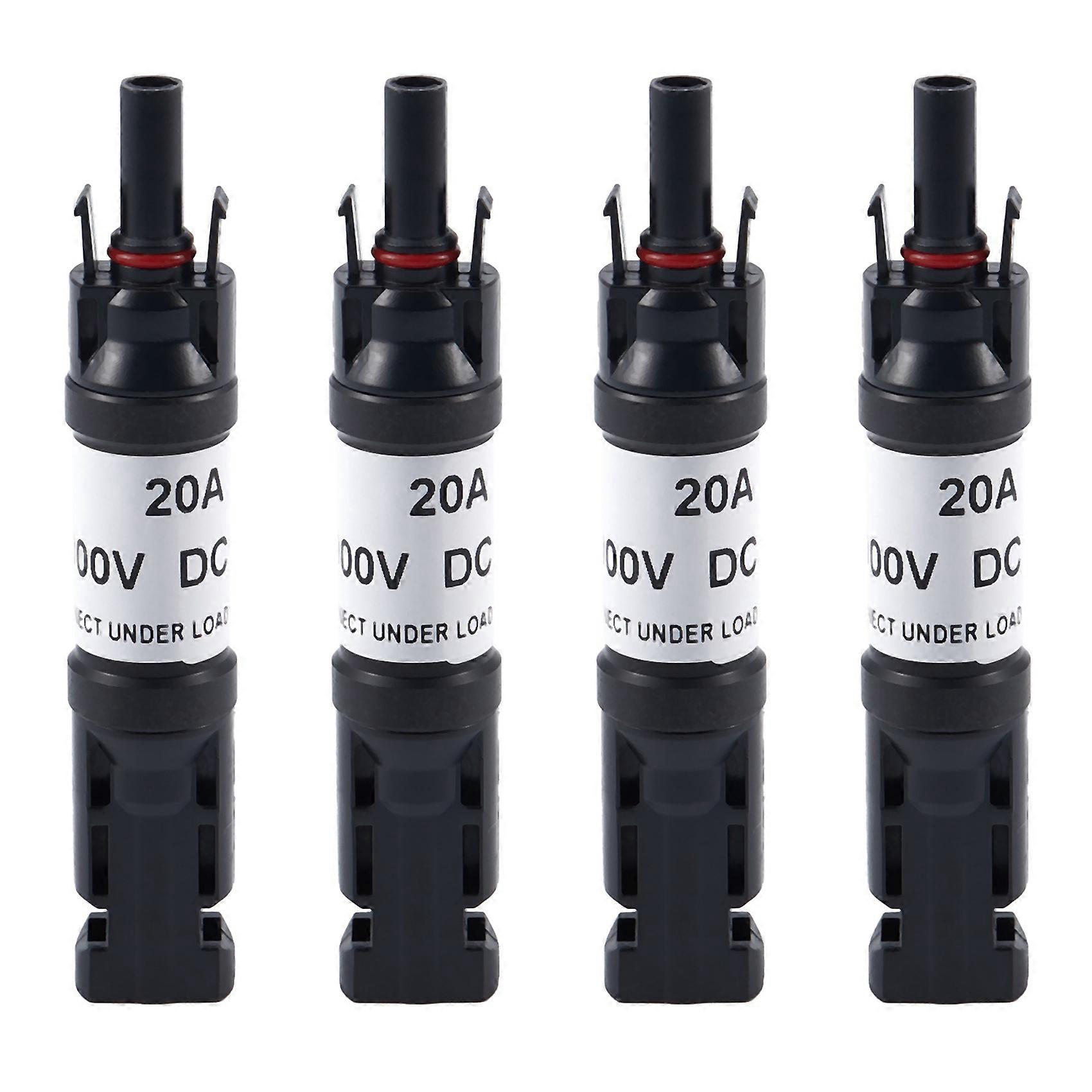 4X 20A In-Line Diode Connector IP67 Solar Panel Cable Connectors