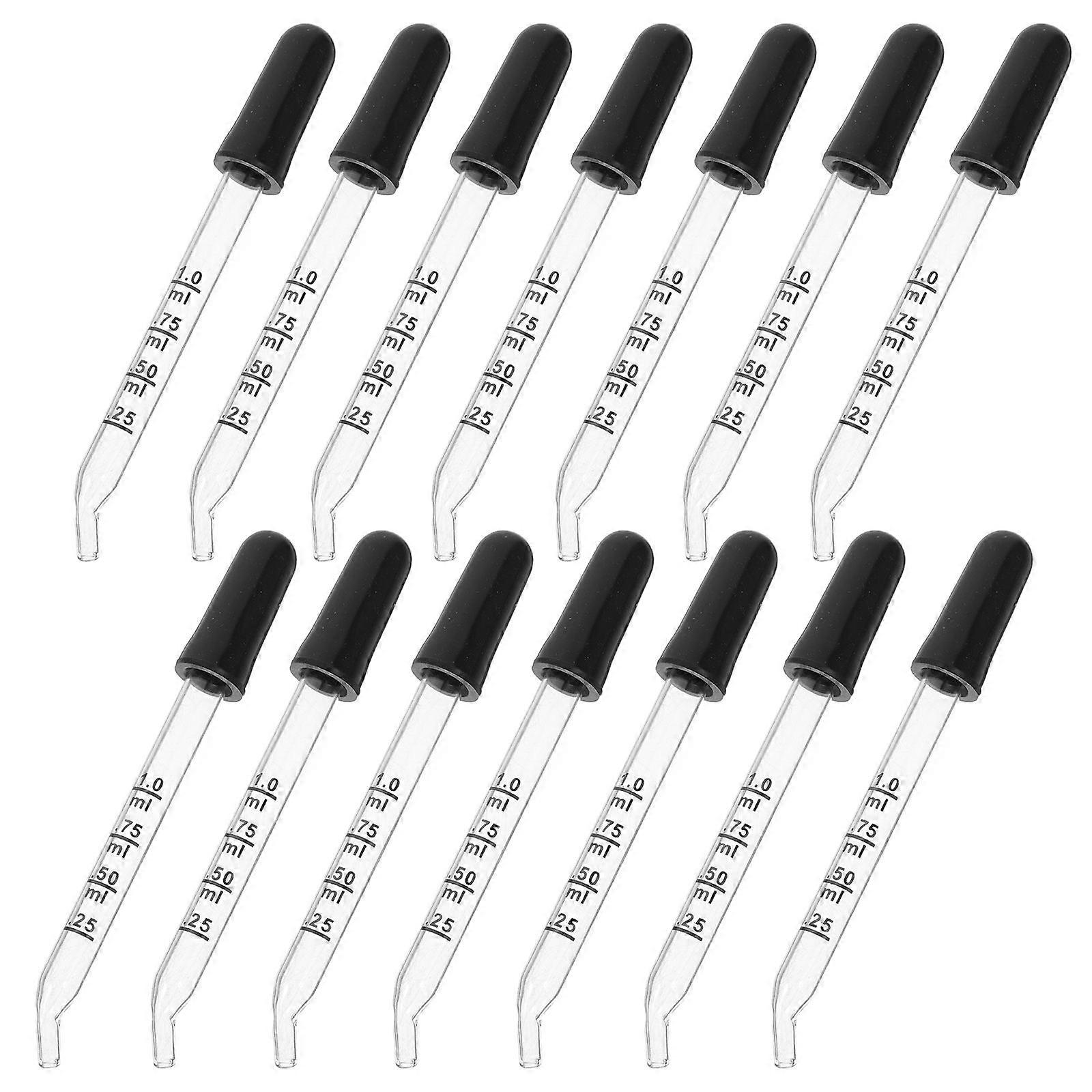 Glass Eye Dropper Graduated Dropper Precise Measurement Laboratory Use Travel Storage 40Set