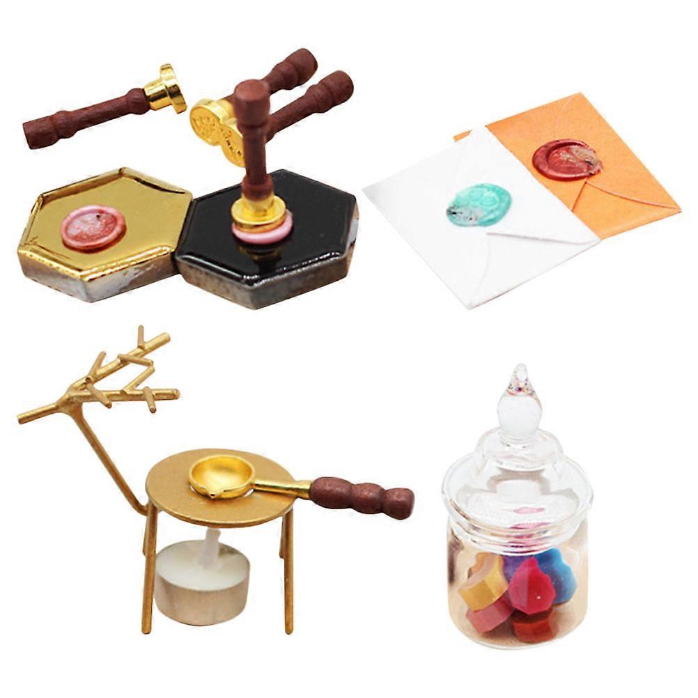 Simulated Wax Seal Model for Playing 1Set of Mini House Accessories