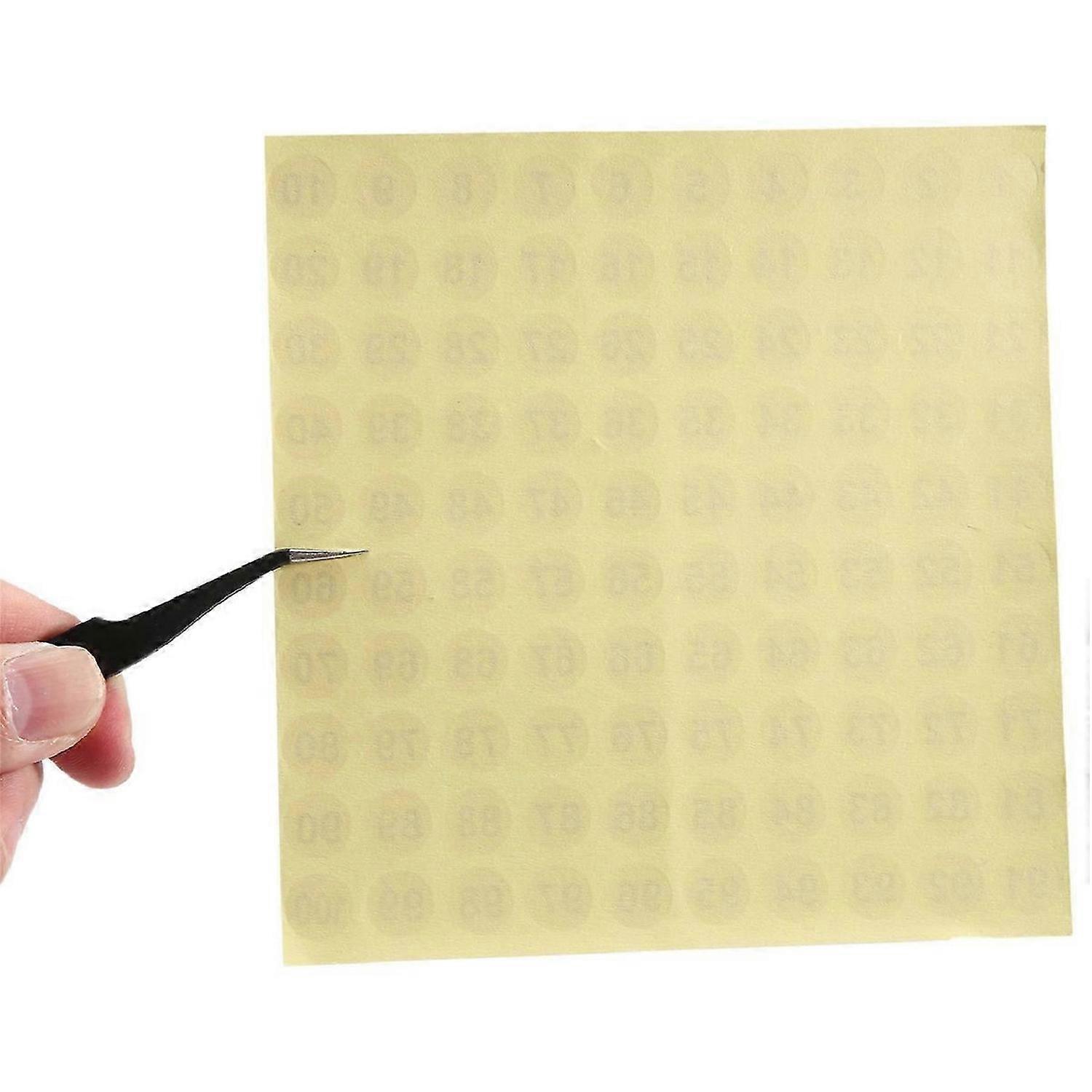 100 Sheets Number Labels Stickers 1-100 Numbers Round Stickers