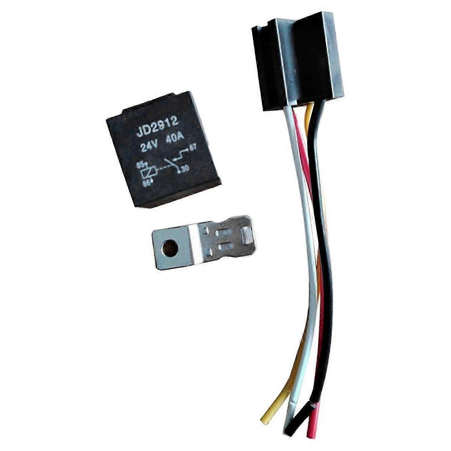 Waterproof Automotive Relay 40A, 4Pin, Car Relay with Harness Socket Iron Back Automotive Relay Meta