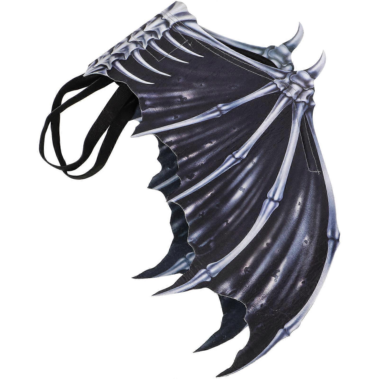 コスプレアクセサリーボーンウィングハロウィンコスチュームパーティーティーンエイジャーブラック折りたたみ式1セット