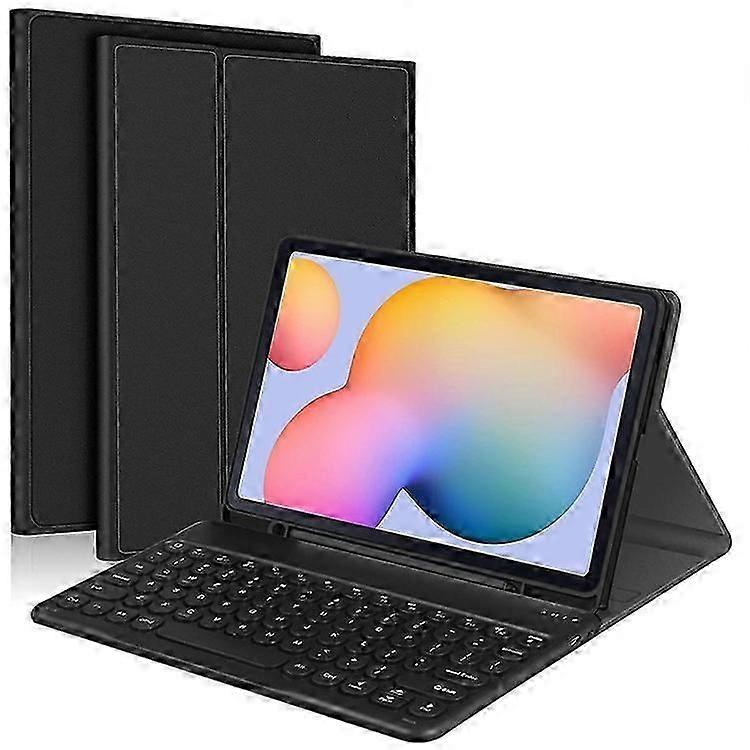 Compatible avec Samsung Galaxy Tab S7+ / S7 FE / S8+ Clavier Bluetooth amovible Housse en cuir avec porte-stylet S