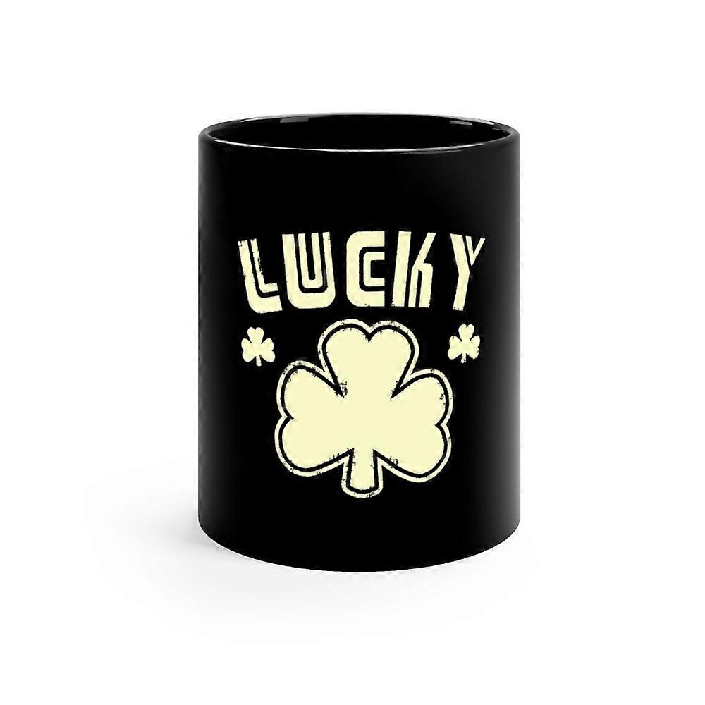 Lucky Retro 11oz Schwarzer Becher