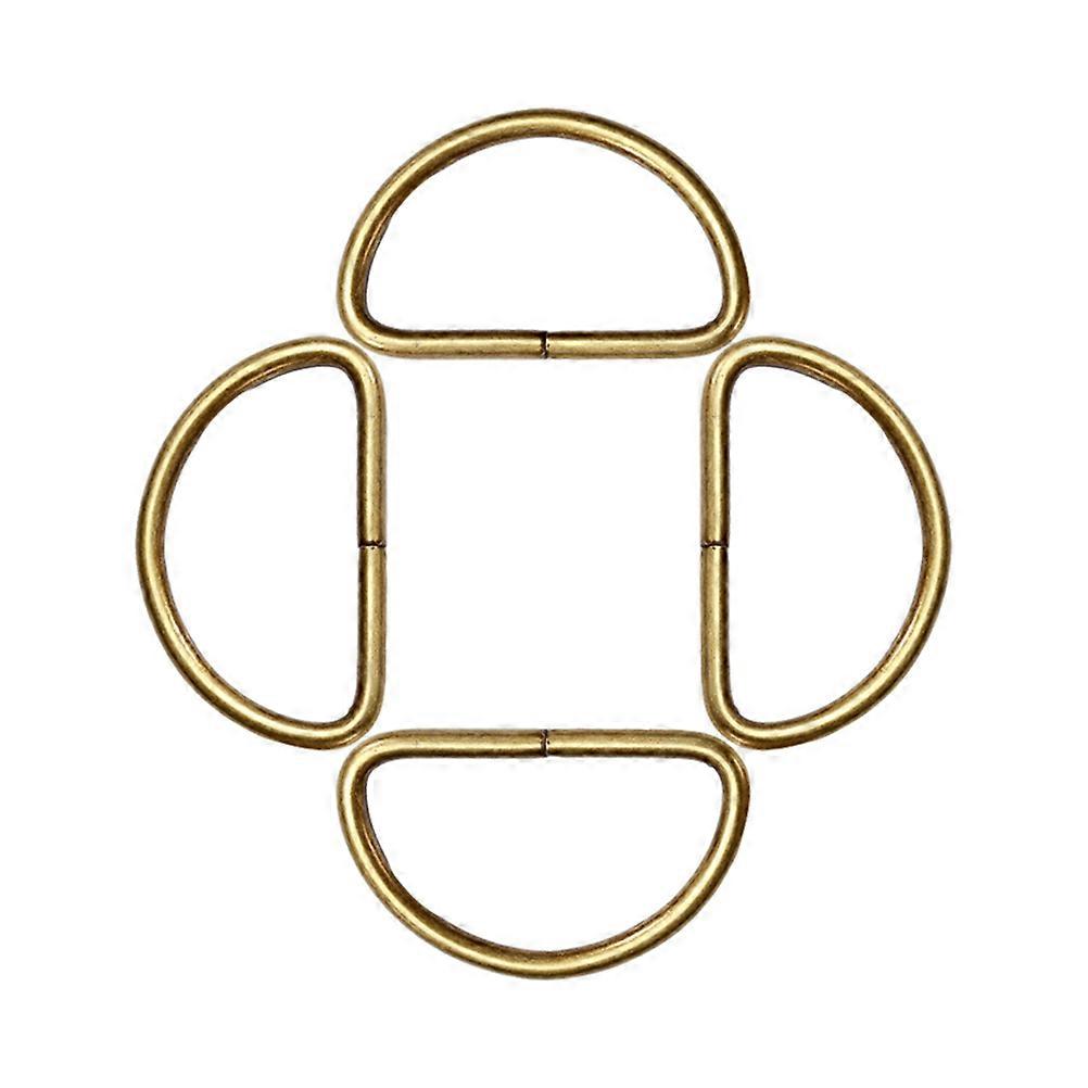 D Ring Metal Shoulder Strap D Buckle for Craft Use 100Pcs in Golden