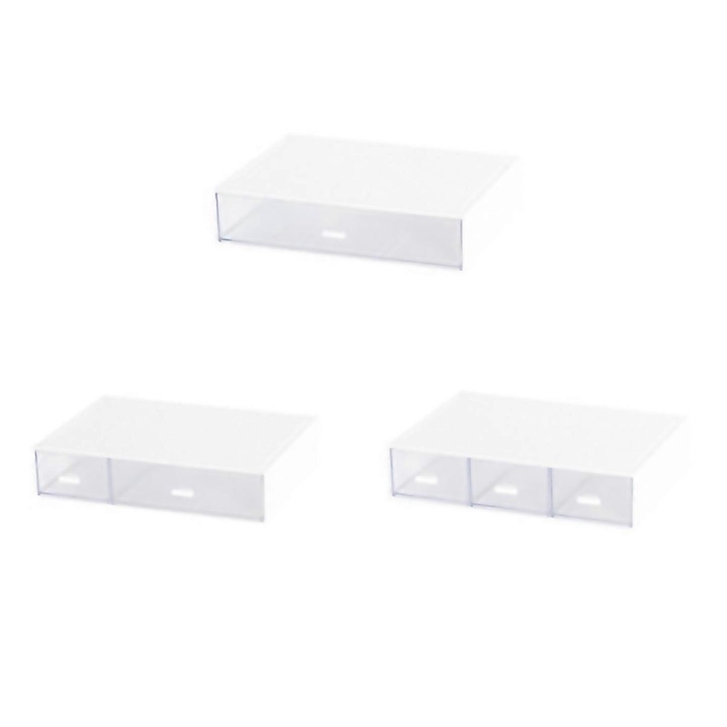 For Compartmentalised Drawer Style Storage Box Multilayer Stackable Box