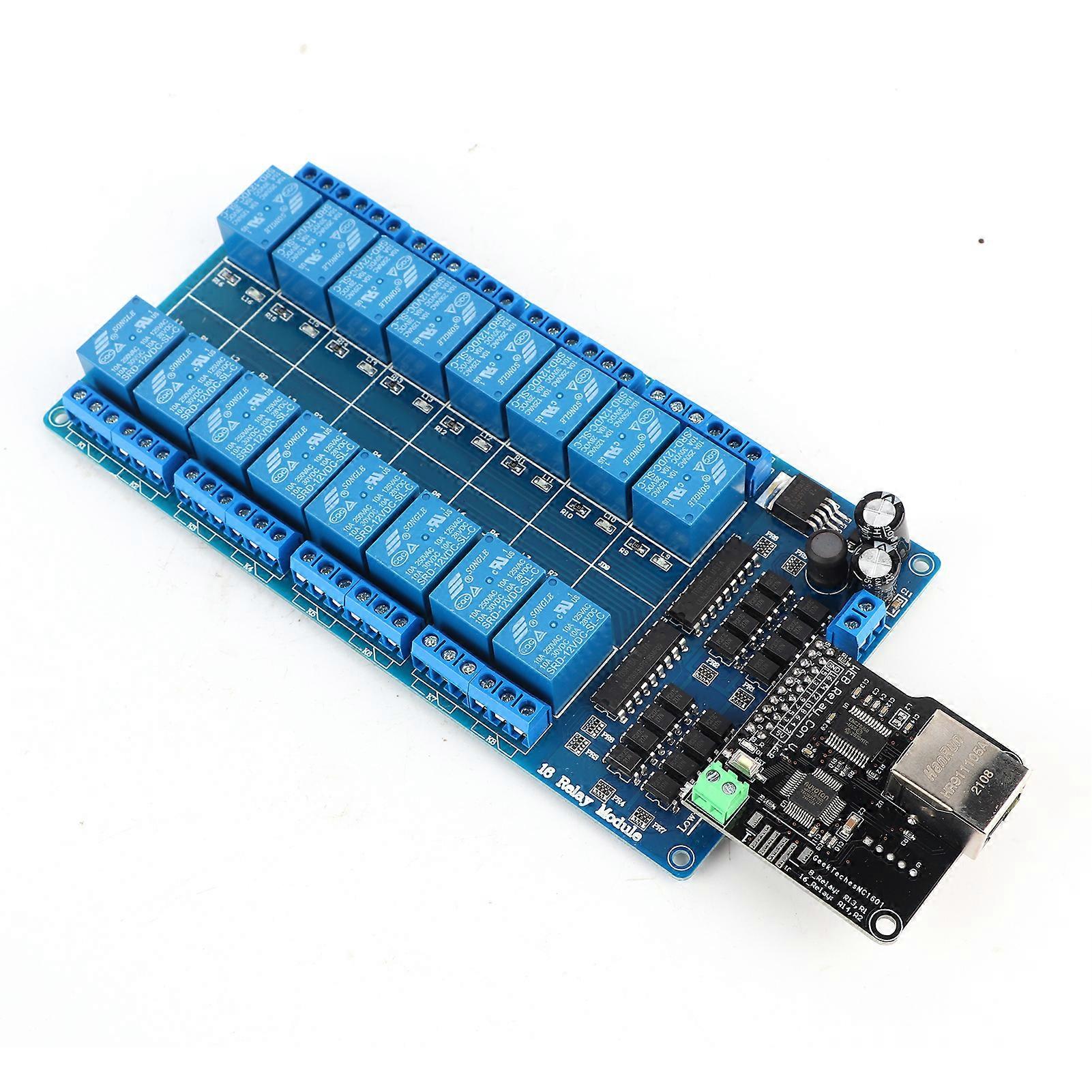 Ethernet LAN WAN Network Control Module WEB Server RJ45 Port 16 Channel Relay