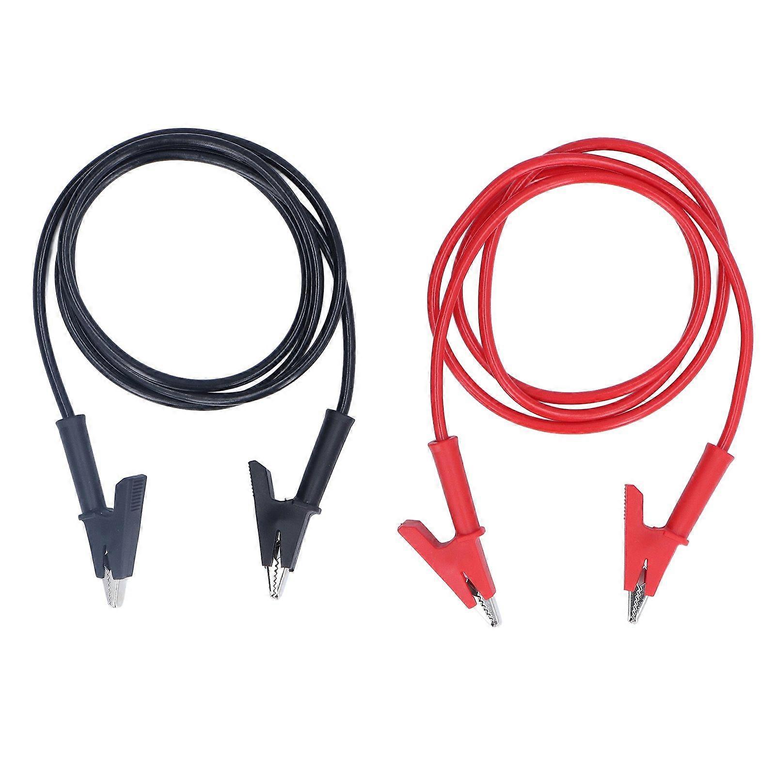 1Set Dual Ended Crocodiles Clips Brass Silicone Crocodiles Clip Test Leads for Electrical Projects