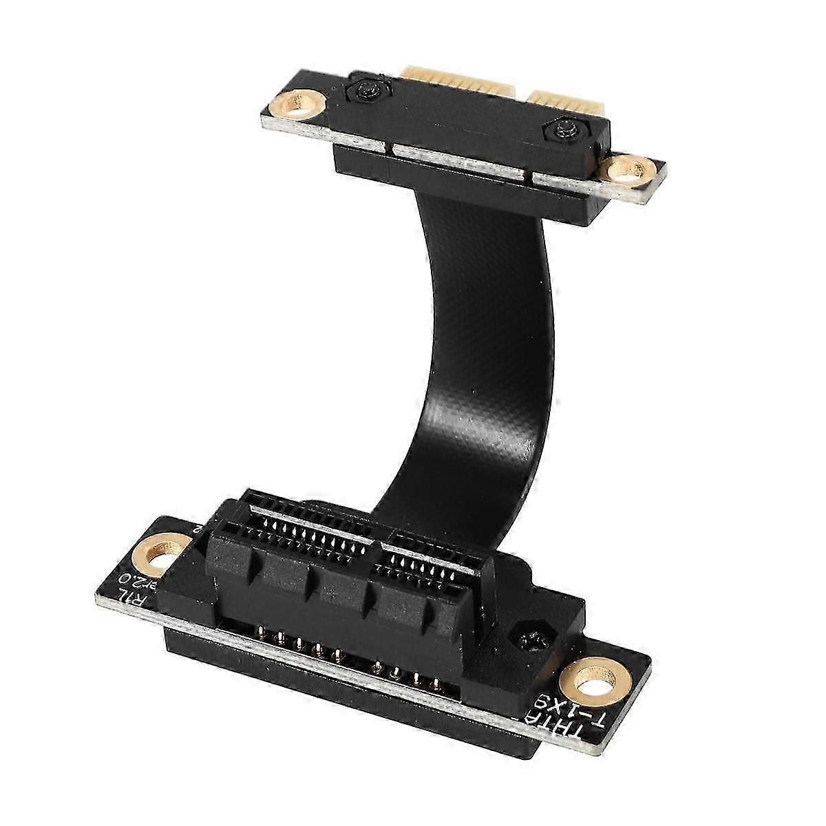 PCIE X1 Riser Cable Dual 90 Degree Right Angle PCIe 3.0 x1 to x1 Extension Cable 8Gbps PCI Express 1x Riser Card - 5CM