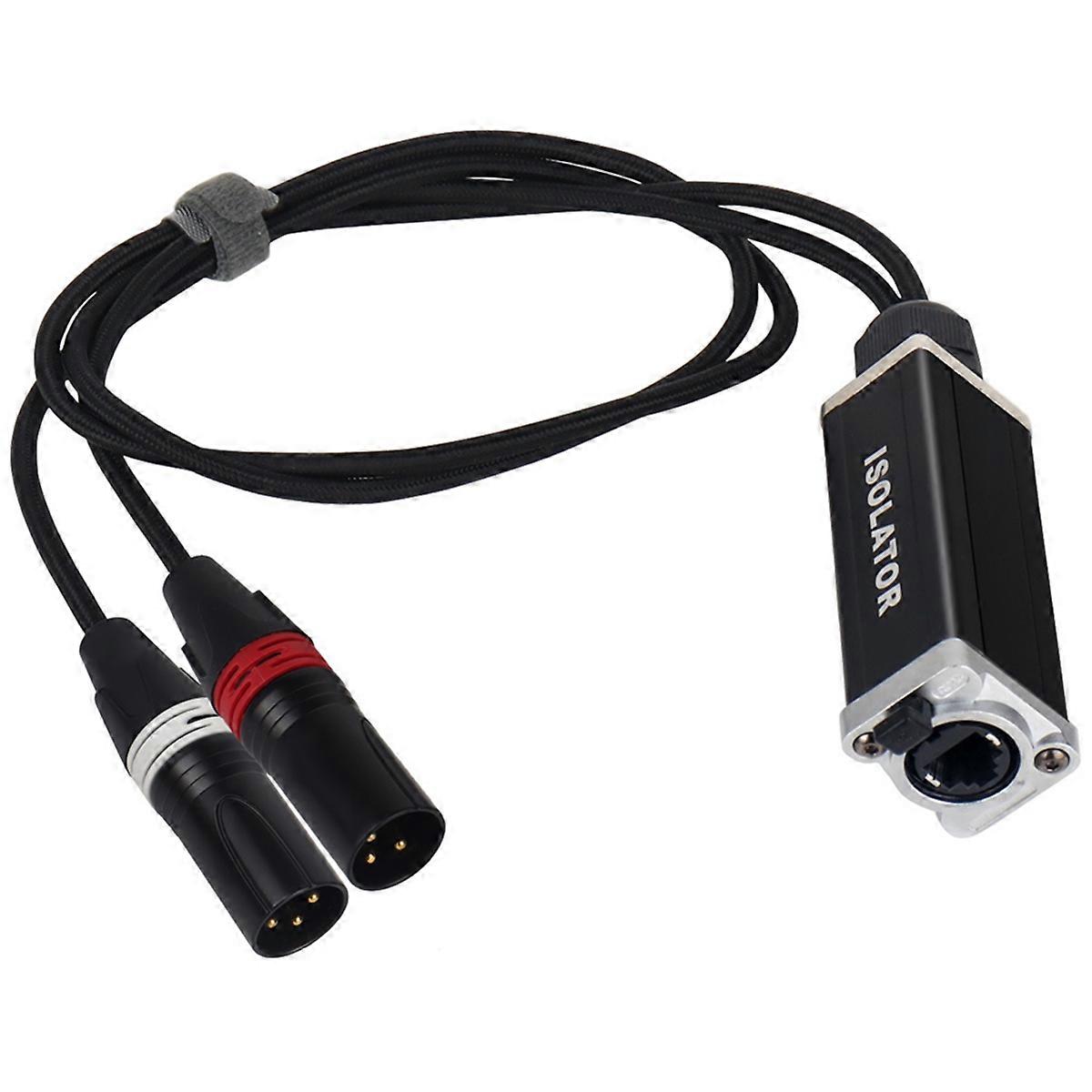 2 Channel XLR Network Cable Extender Network Signal Extender 3Pin XLR Male to RJ45 Ethernet Extender Male