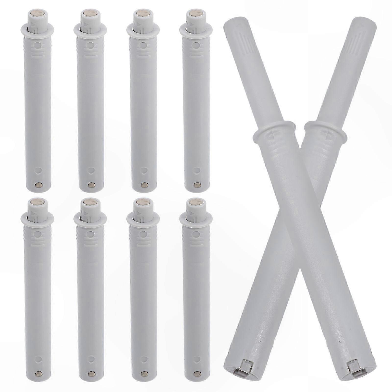 Contemporary Drawer and Furniture Push Latch Hardware, Iron Material, 10 Sets