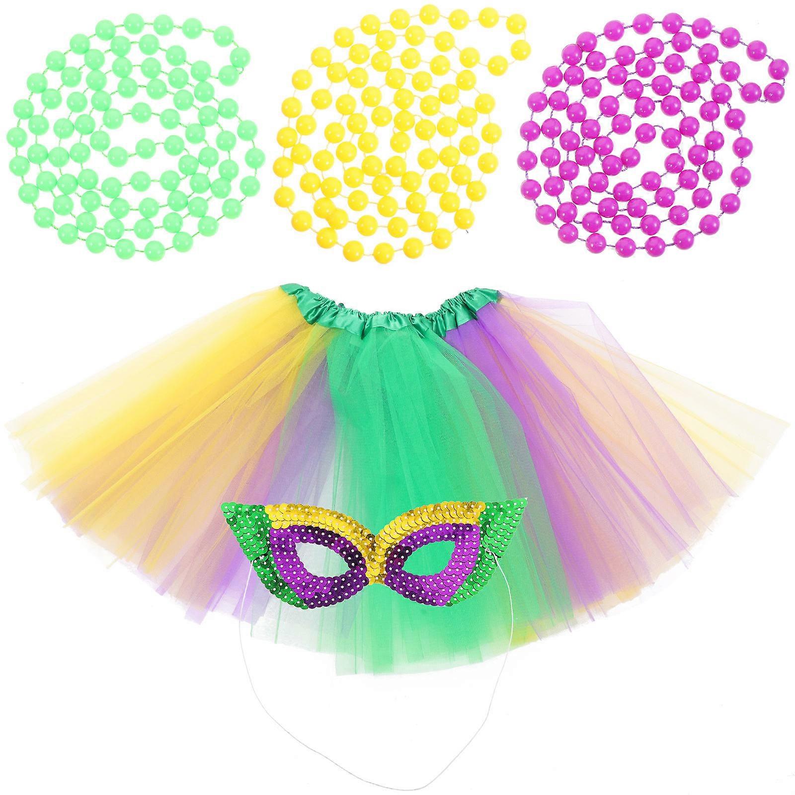 Carnival Party Costume Set for Decoration with 5Sets Decorative Skirt Props