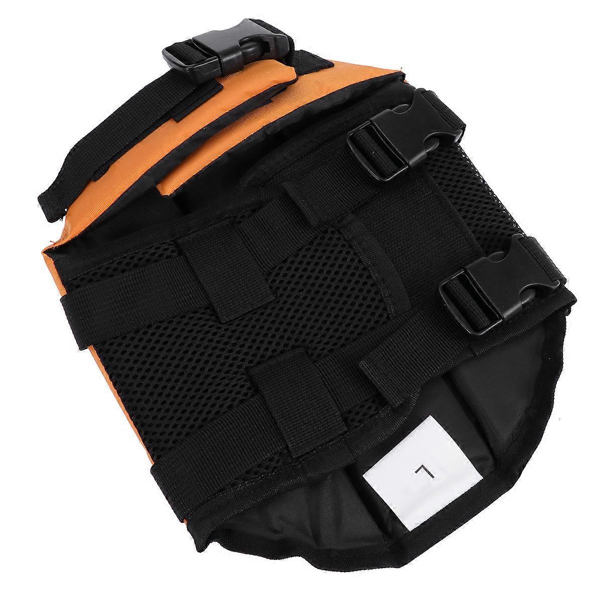 Jacket Orange Pet Life Preserver for Walking with Leash D Ring 2Pcs
