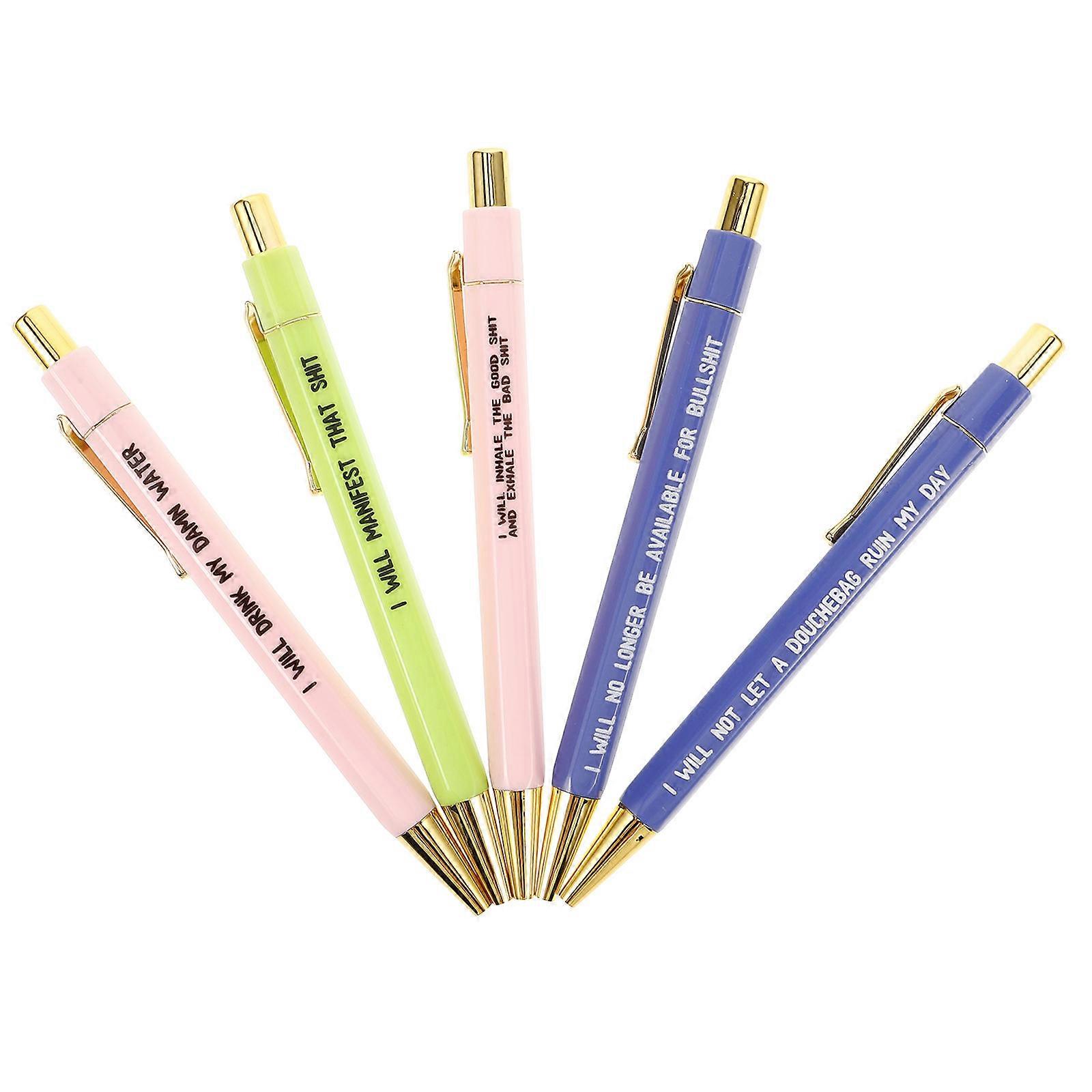 Ballpoint Pens Multi-Use Ballpoint Pen for Home Writing 5Pcs Plastic Set
