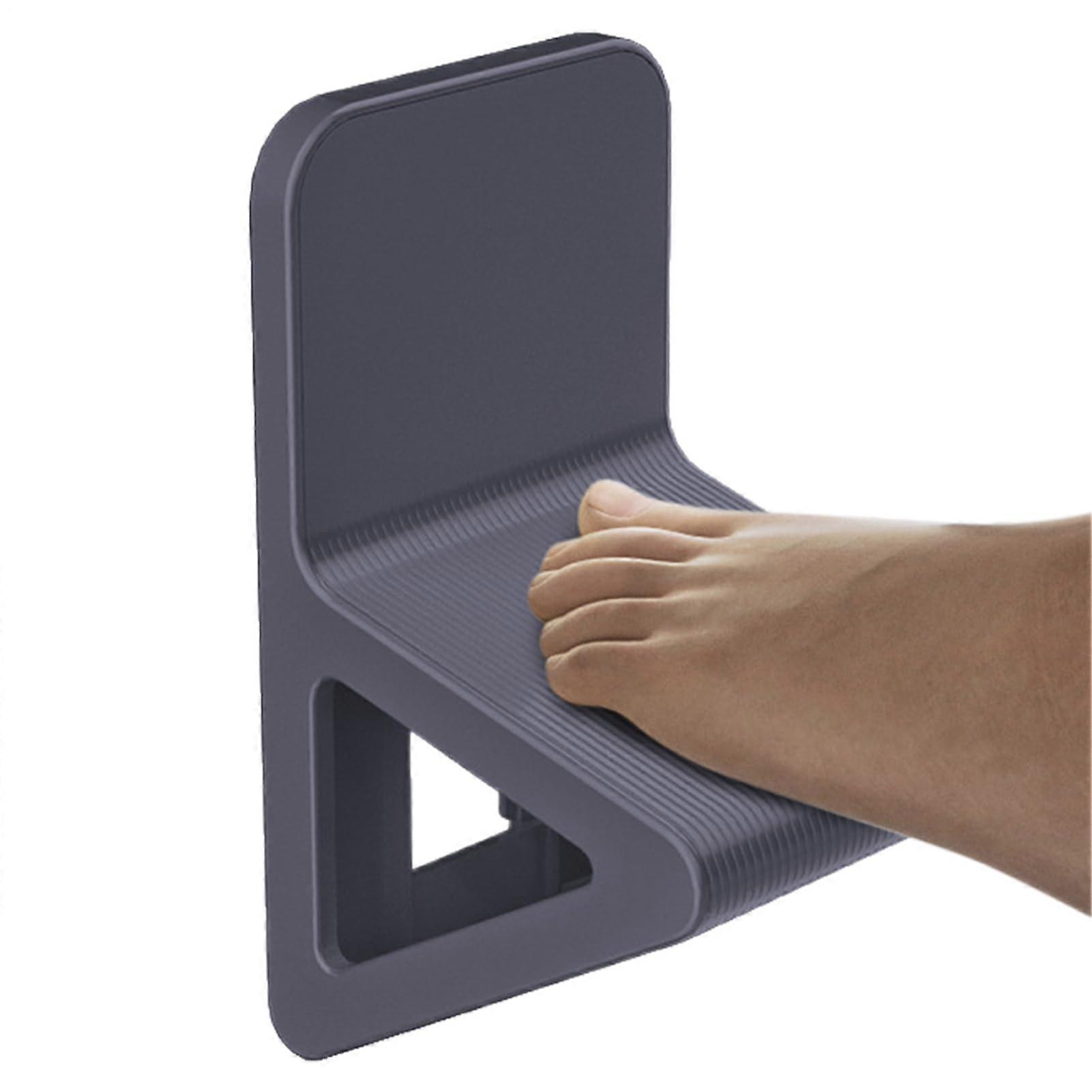 Shower Footrest Triangular Pedal For Leg Shaving Black Sturdy Triangular Stability Bathroom Shower Step For Easy Grooming
