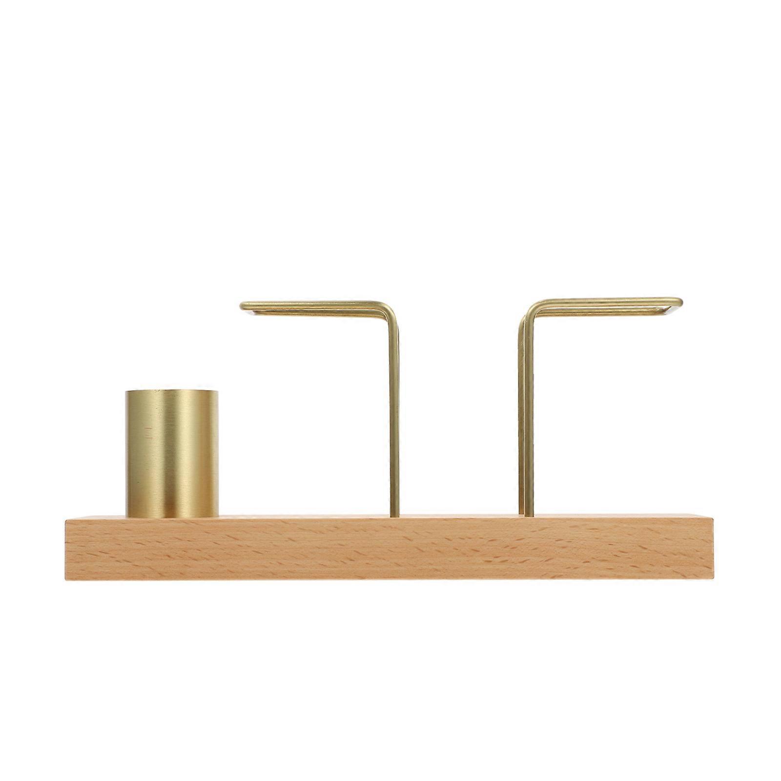 Desktop Tissue Holder Napkin Rack for Home Use 2Pcs Gold Toothpick Holder