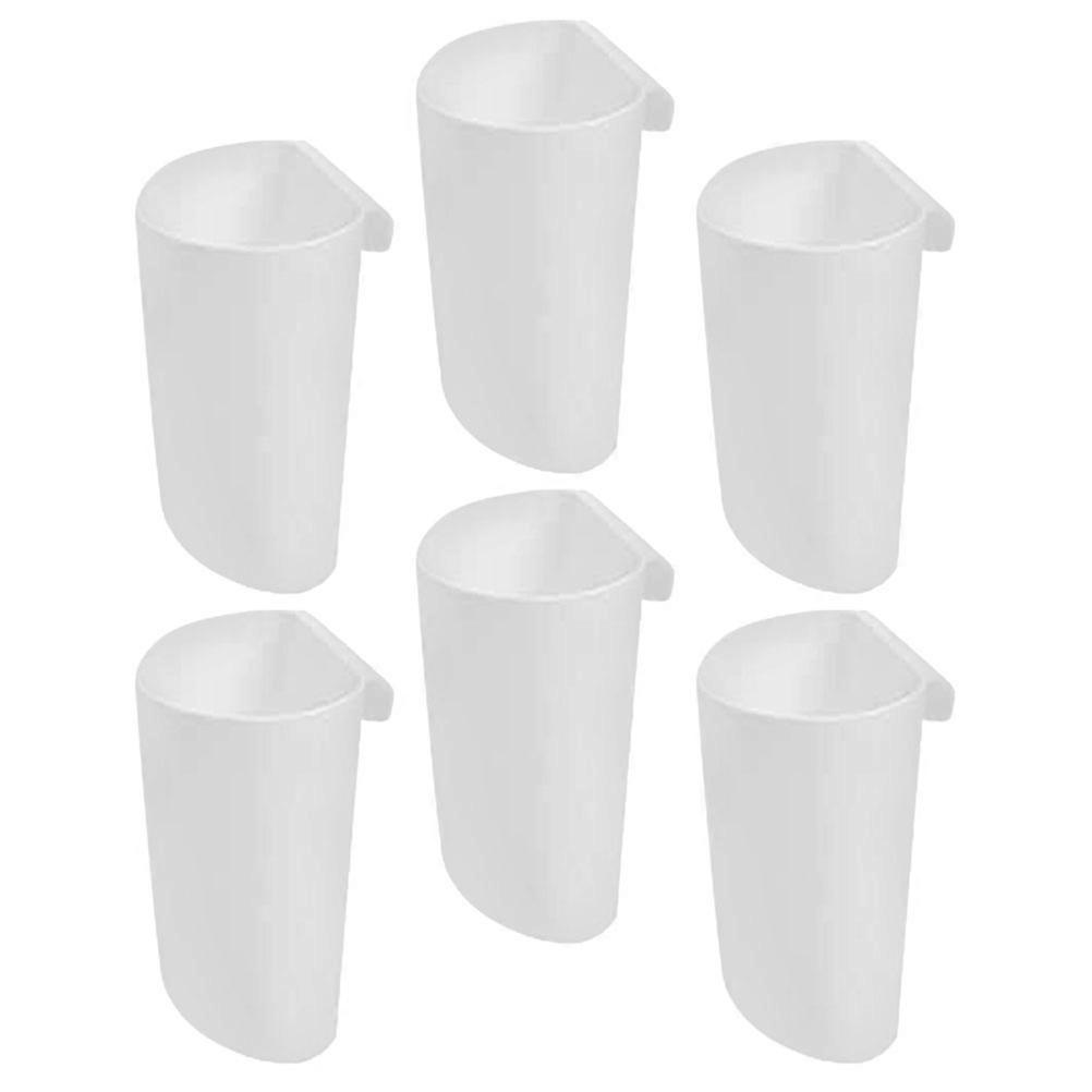 White Salon Cart Hanging Storage Bucket for 18Pcs Organizing