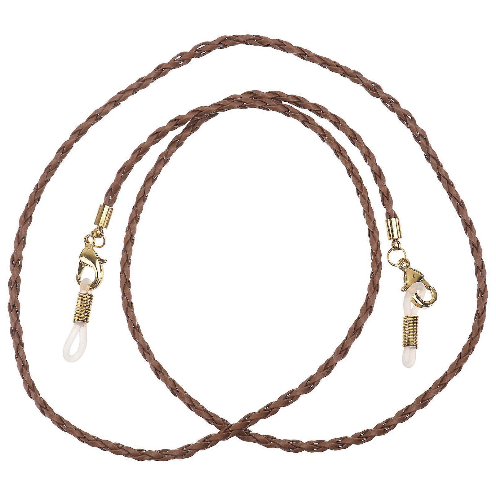 Face Mask Chain Sunglasses Lanyard for Storage 2Pcs Light Brown Shade