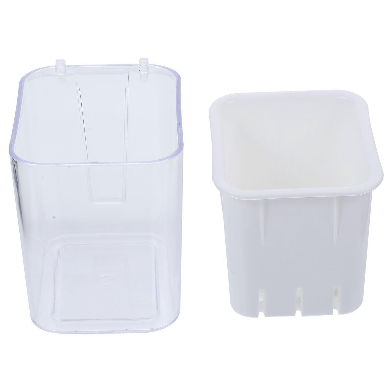 Double Layer Flower Pot Plastic Pegboard Planter for Storage 2Pcs