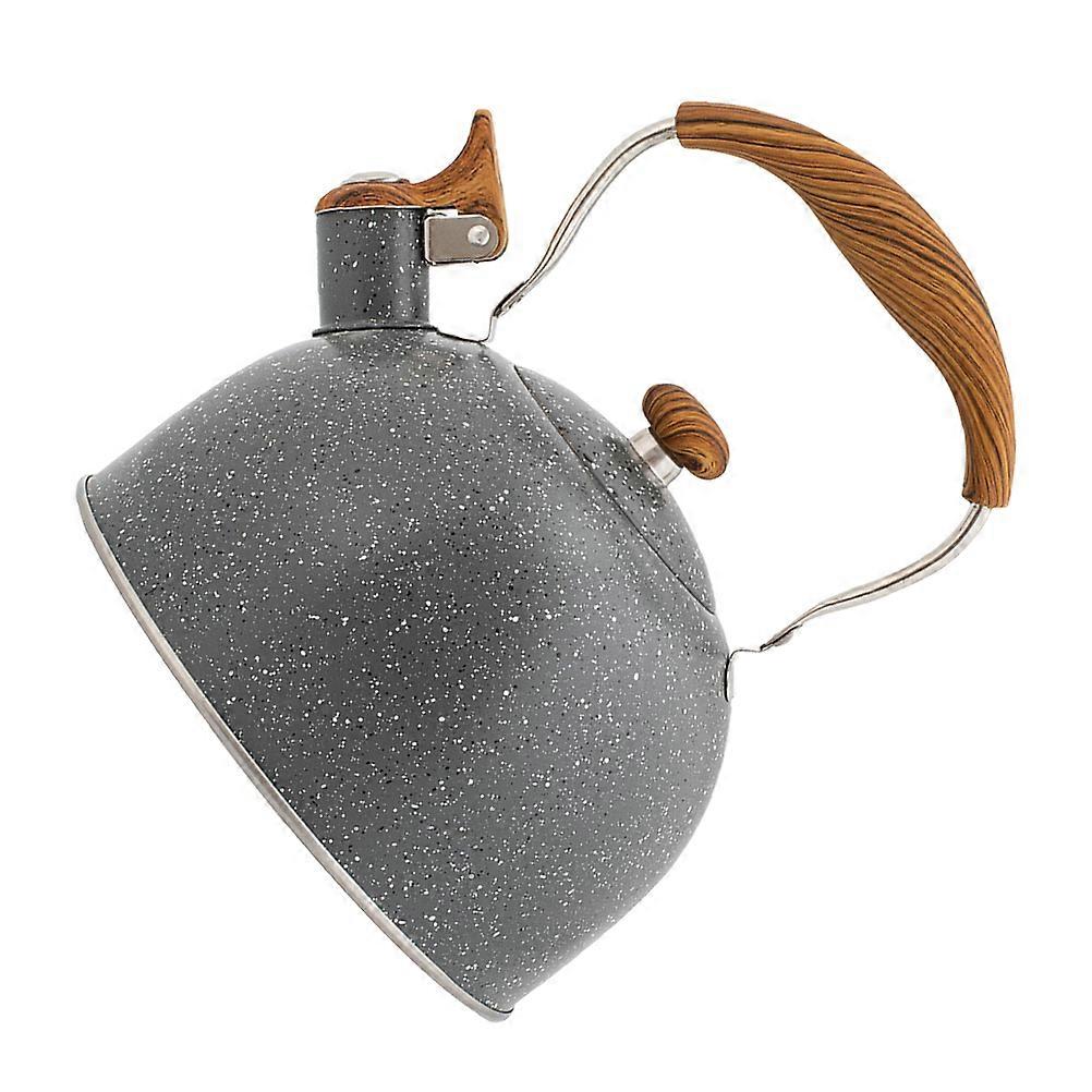 Kettle 2Pcs Wooden Anti Heat Handle Household Tea Pot Suitable For Home Use With Grey Color And Even Heat Distribution