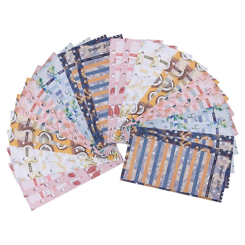 Fruit Pattern Budget Sheets for Writing Use 48Pcs Business Budget Cards