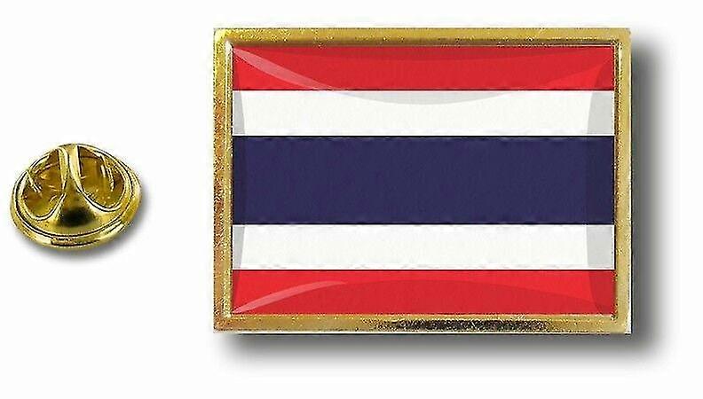 Insignă metalică cu steag Thailanda și fluture