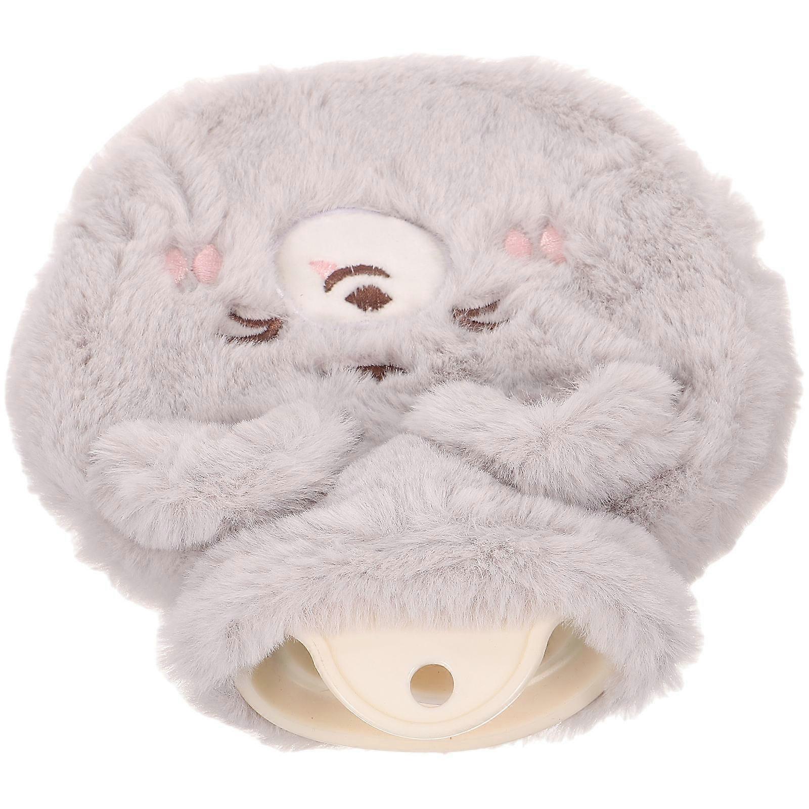 Cute Hot Water Bag 3Pcs Comfy Cartoon Design For Students Winter Use In Grey With Easy Refill Feature