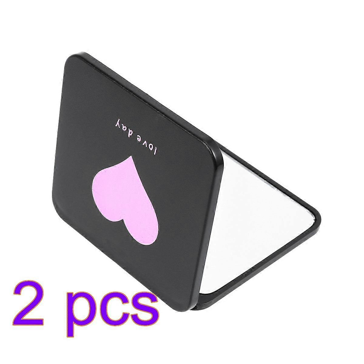 Collapsible Mirror Square Makeup Mirror for Travel 2Pcs Portable Kit