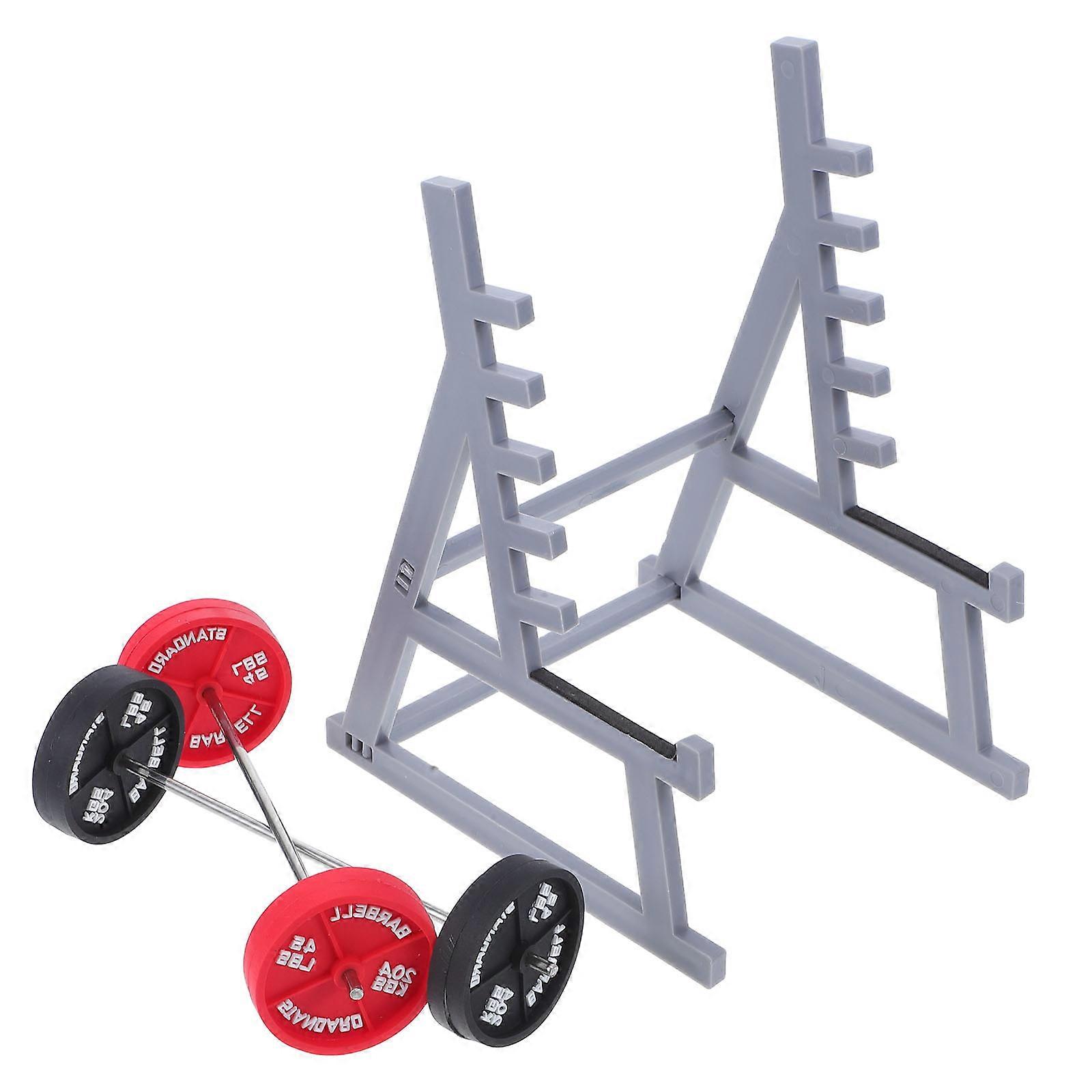 Mini Barbell Pen Holder with Decor for Office Use and Home Use in Silver Material for 1 Set