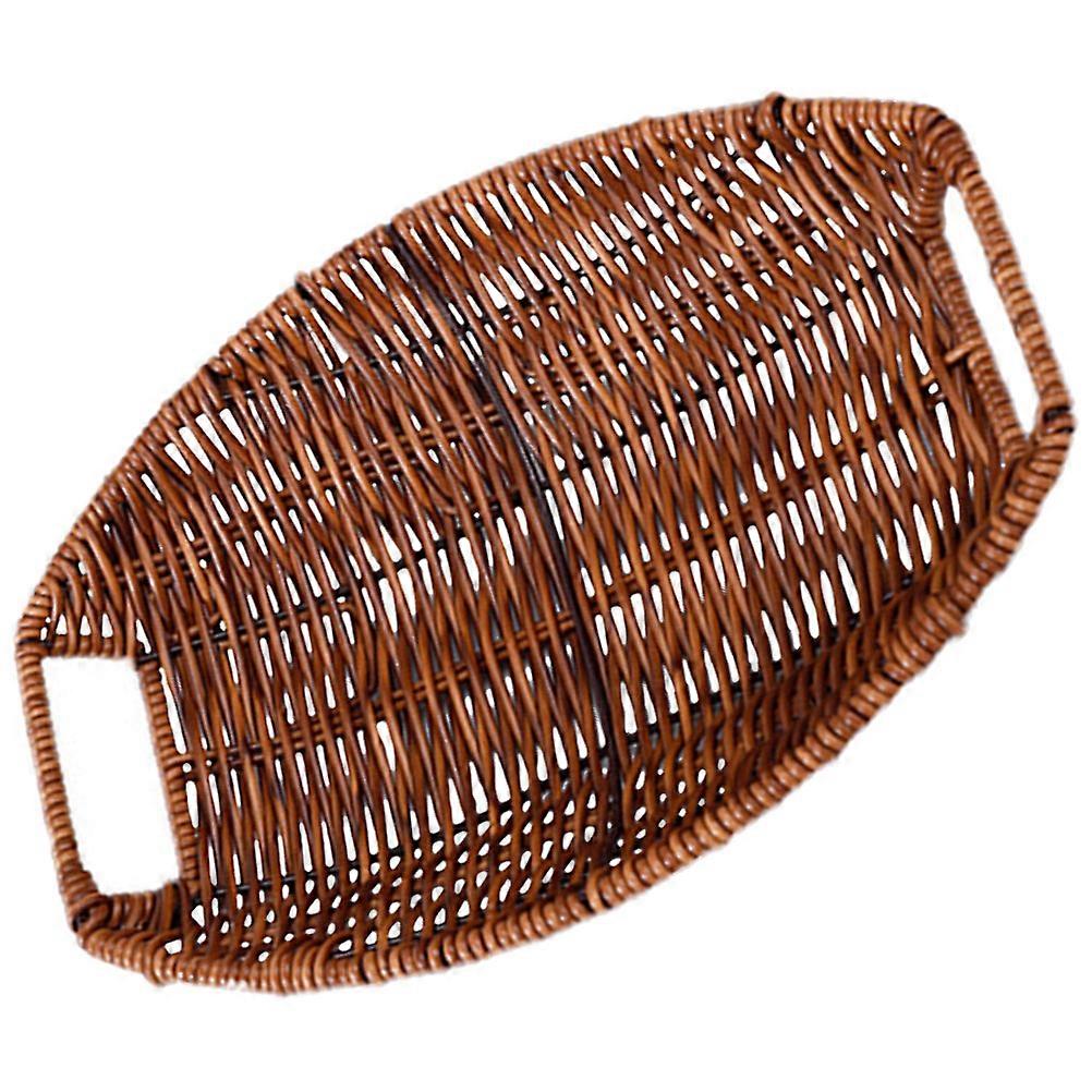 Decorative Snacks Basket for Kitchen Storage 5Pcs Imitation Rattan Bread Basket