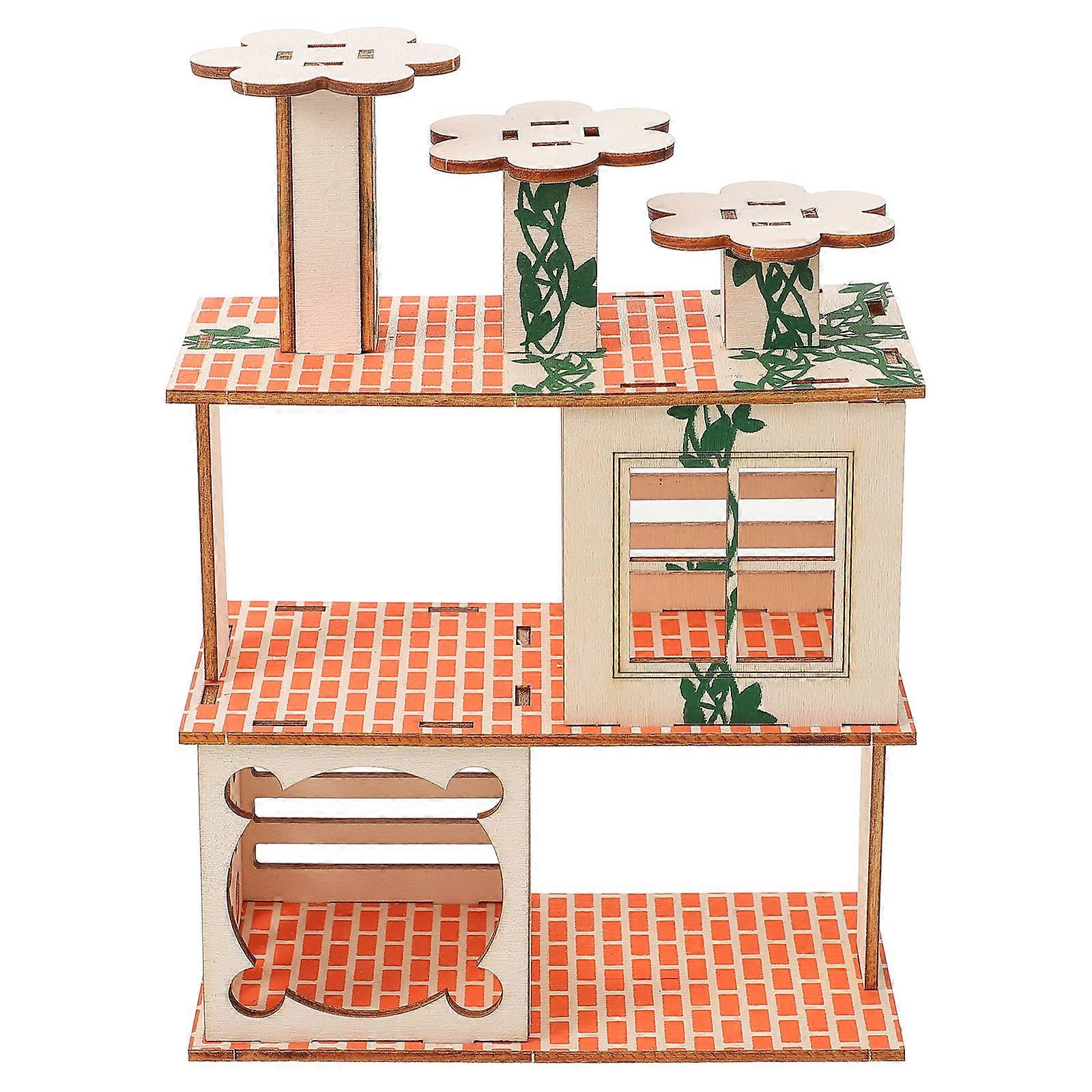 Guinea Pig Cage Hideout 3Pcs Rectangular Pet Owners Indoor Use Comfortable Living Space