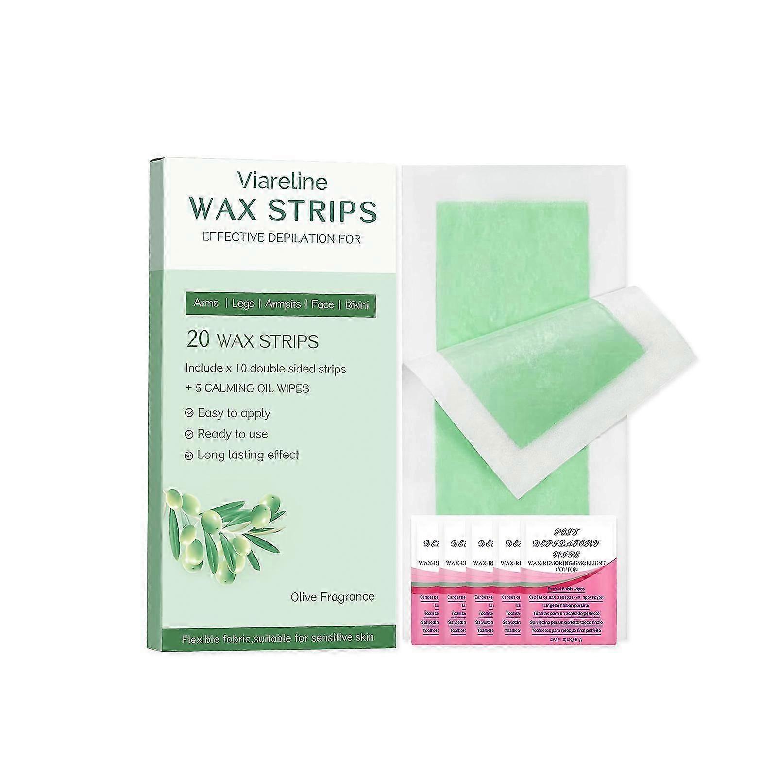 Zachte Gezichts- & Lichaamsontharing Wax Strips - Effectief & Makkelijk te Gebruiken, 1 Set