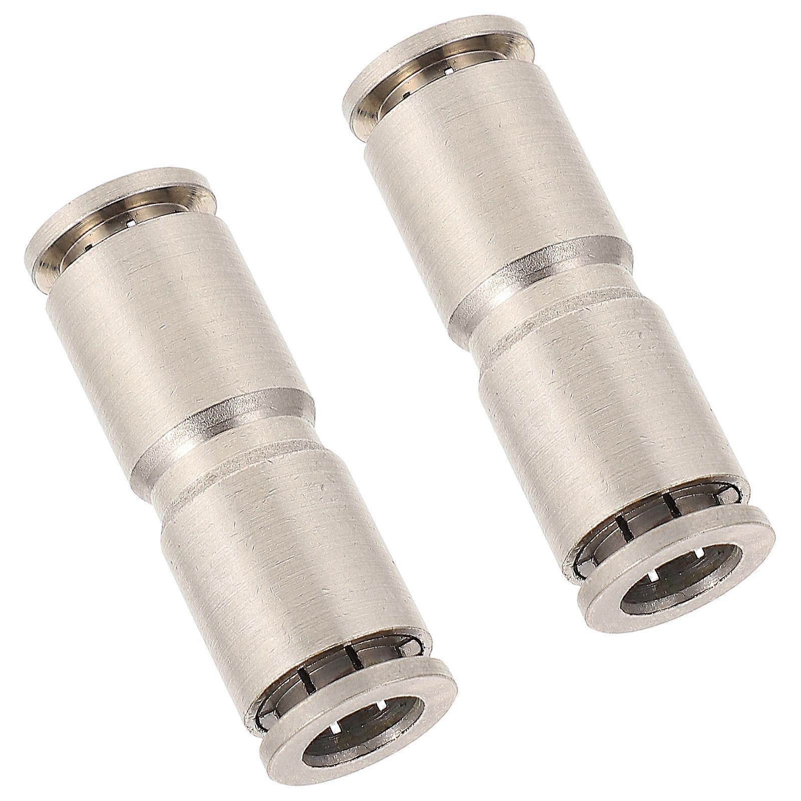 Pneumatic Fittings Quick Connectors for Connecting Use 4Pcs Silver