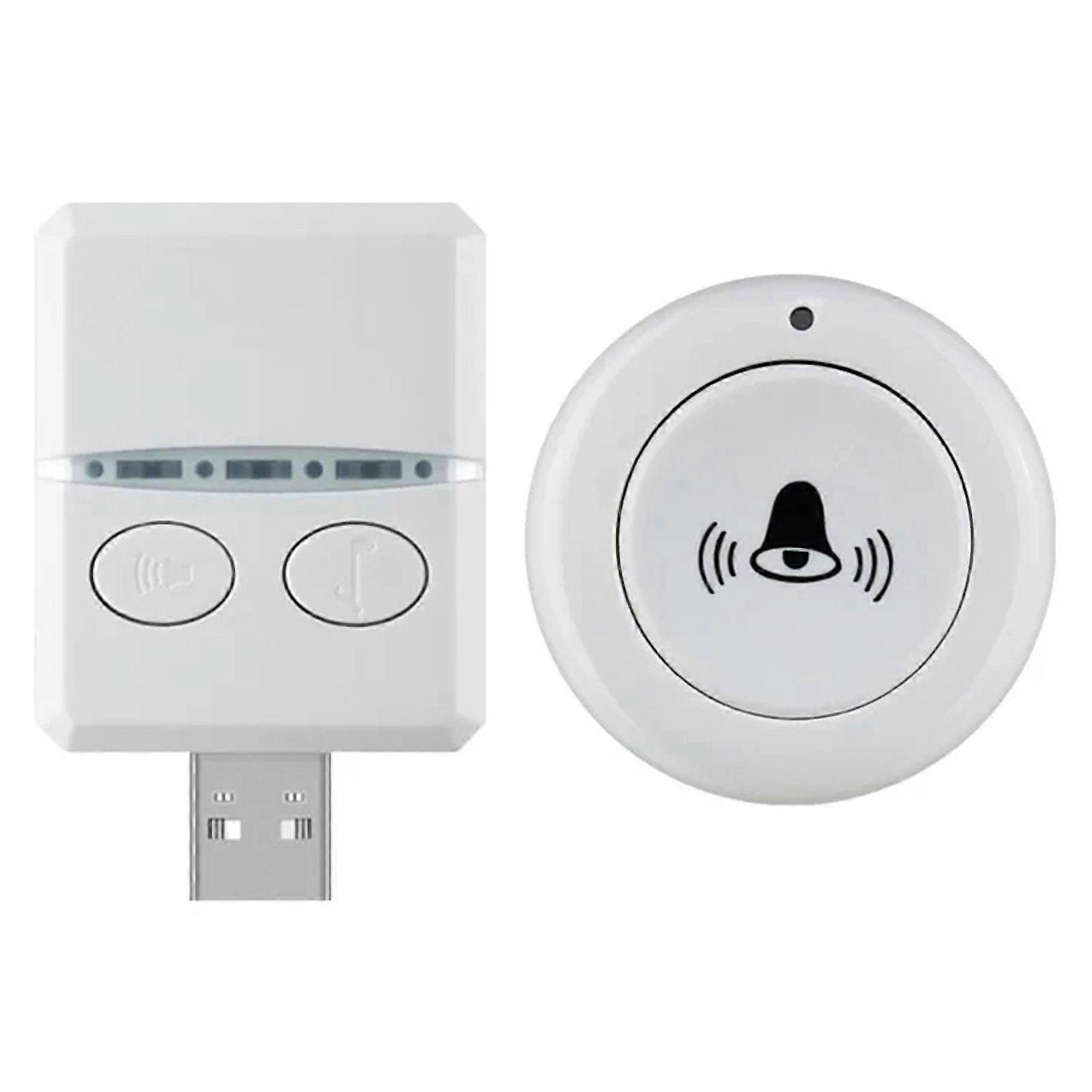 Wireless Doorbell 433Mhz 150M 30 Music USB Door Bell Receiver Single Remote Control for Emergency Call Out Home School